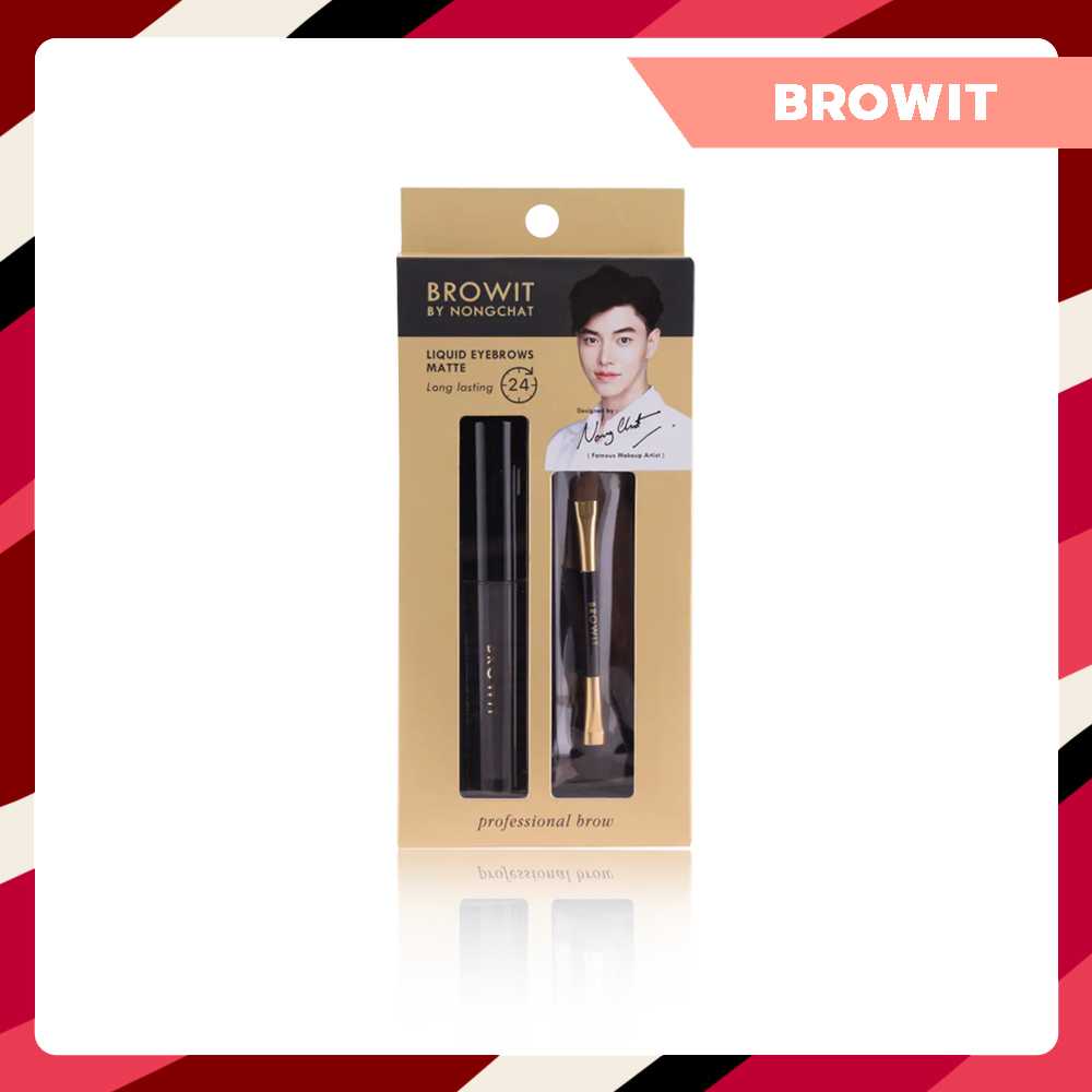 Browit Liquid Eyebrows Matte เจลเขียนคิ้ว ที่เขียนคิ้วจิ้มจุ่ม น้องฉัตร 2g.