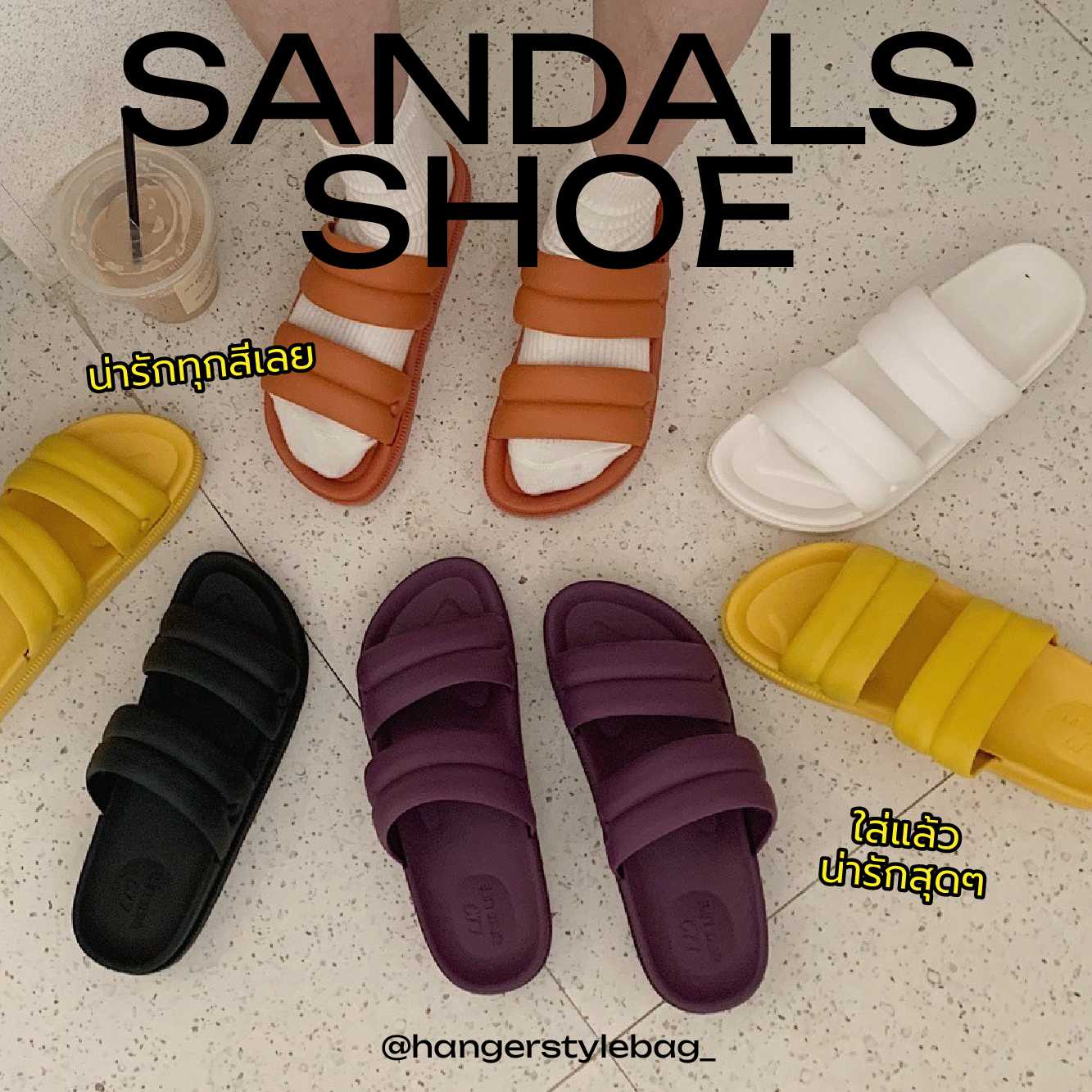 Sandals Shoe Black (size 40-41)
