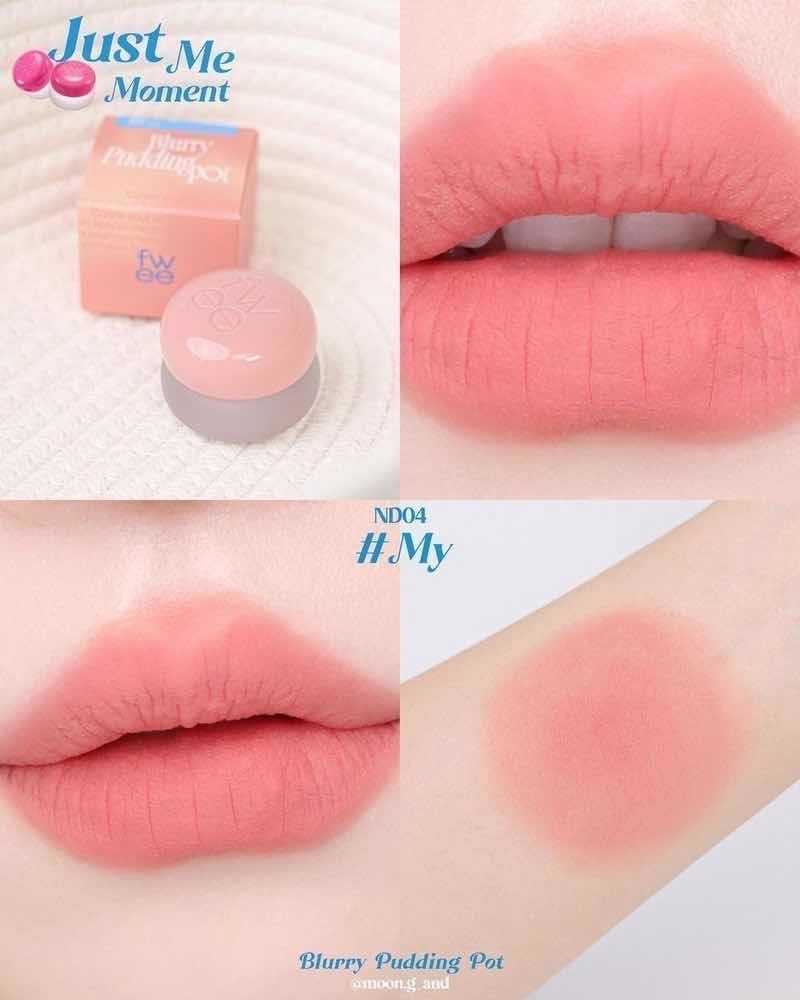Fwee lip & cheek blurry pudding pot - free พวงกุญแจคละสี 1 ชิ้น (พร้อมส่ง6สี)