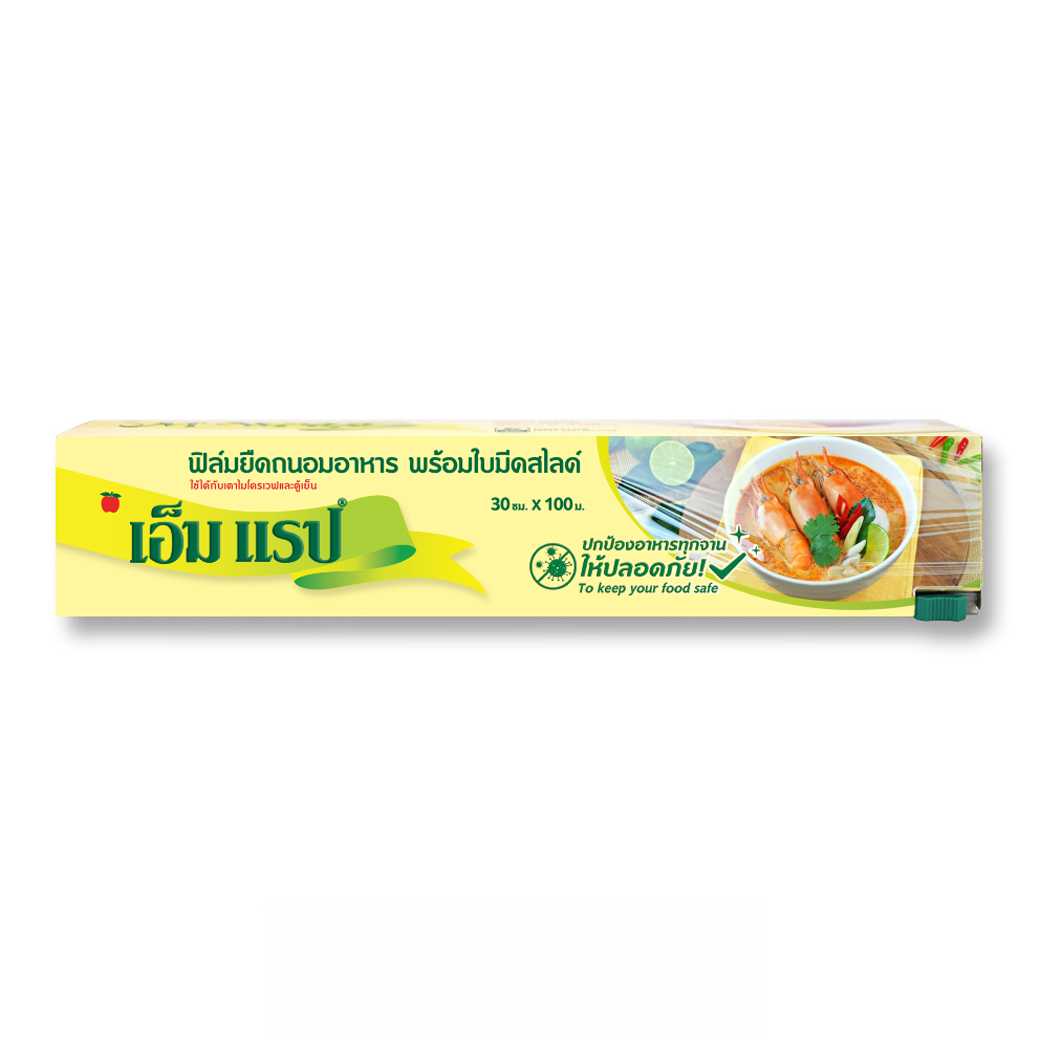 ฟิล์มถนอมอาหาร เอ็ม แรป หน้ากว้าง 30 ซม.x ยาว100 ม.