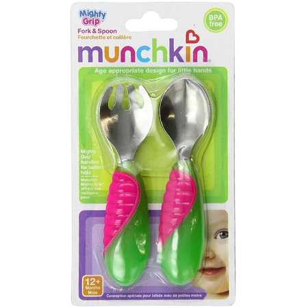 #ช้อน Munchkin : MNK11328# Mighty Grip Fork & Spoon