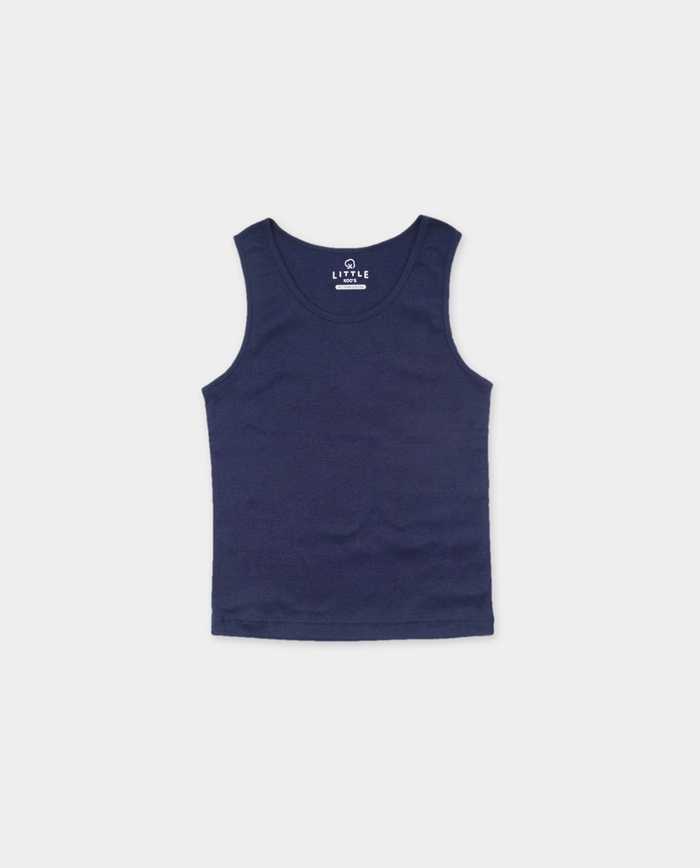 เสื้อกล้ามเด็ก Rib Tank - Dark Navy