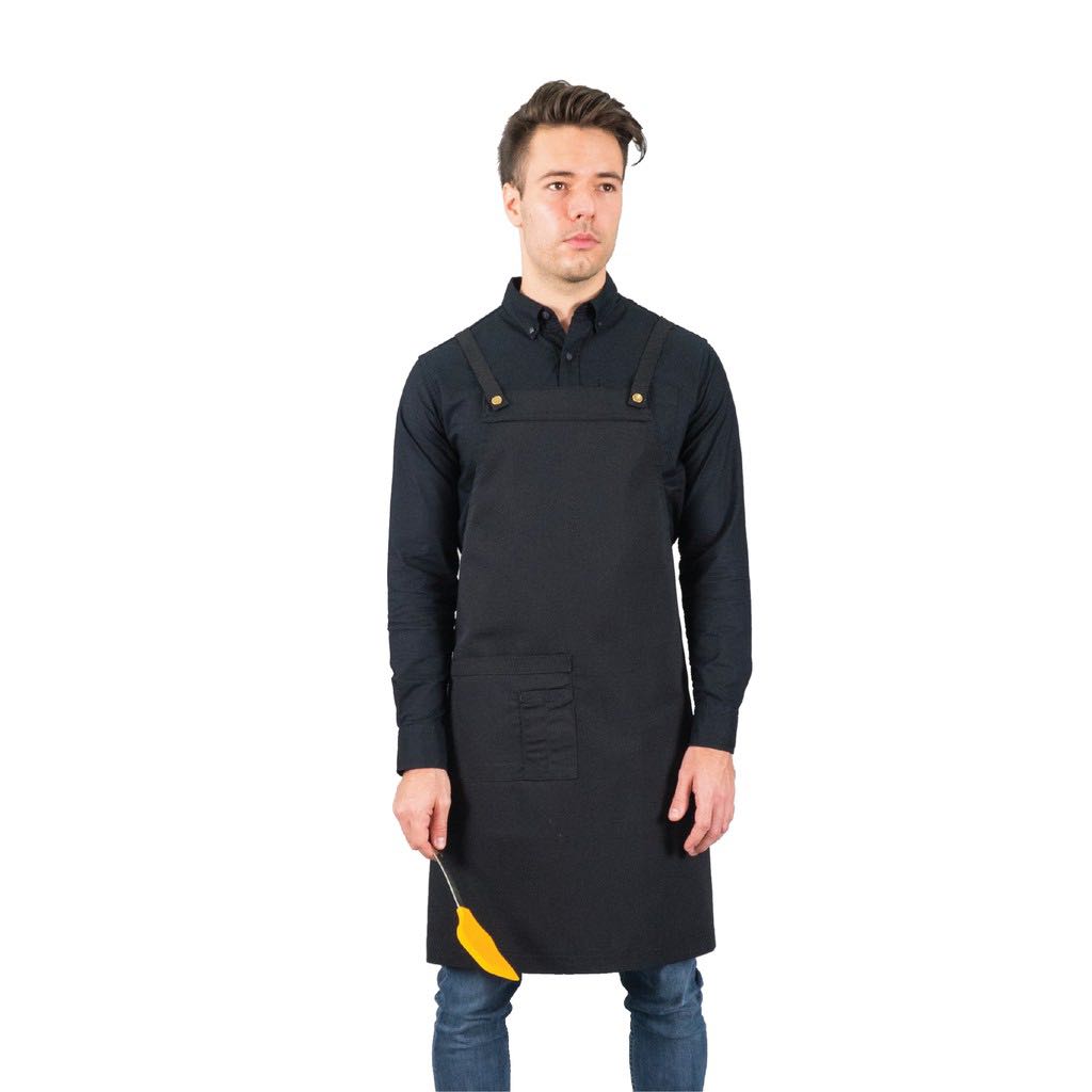 ผ้ากันเปื้อนรุ่น Motion Light สายไขว้หลัง Motion Light Apron (ดำชาร์โคล, Charcoal Black)