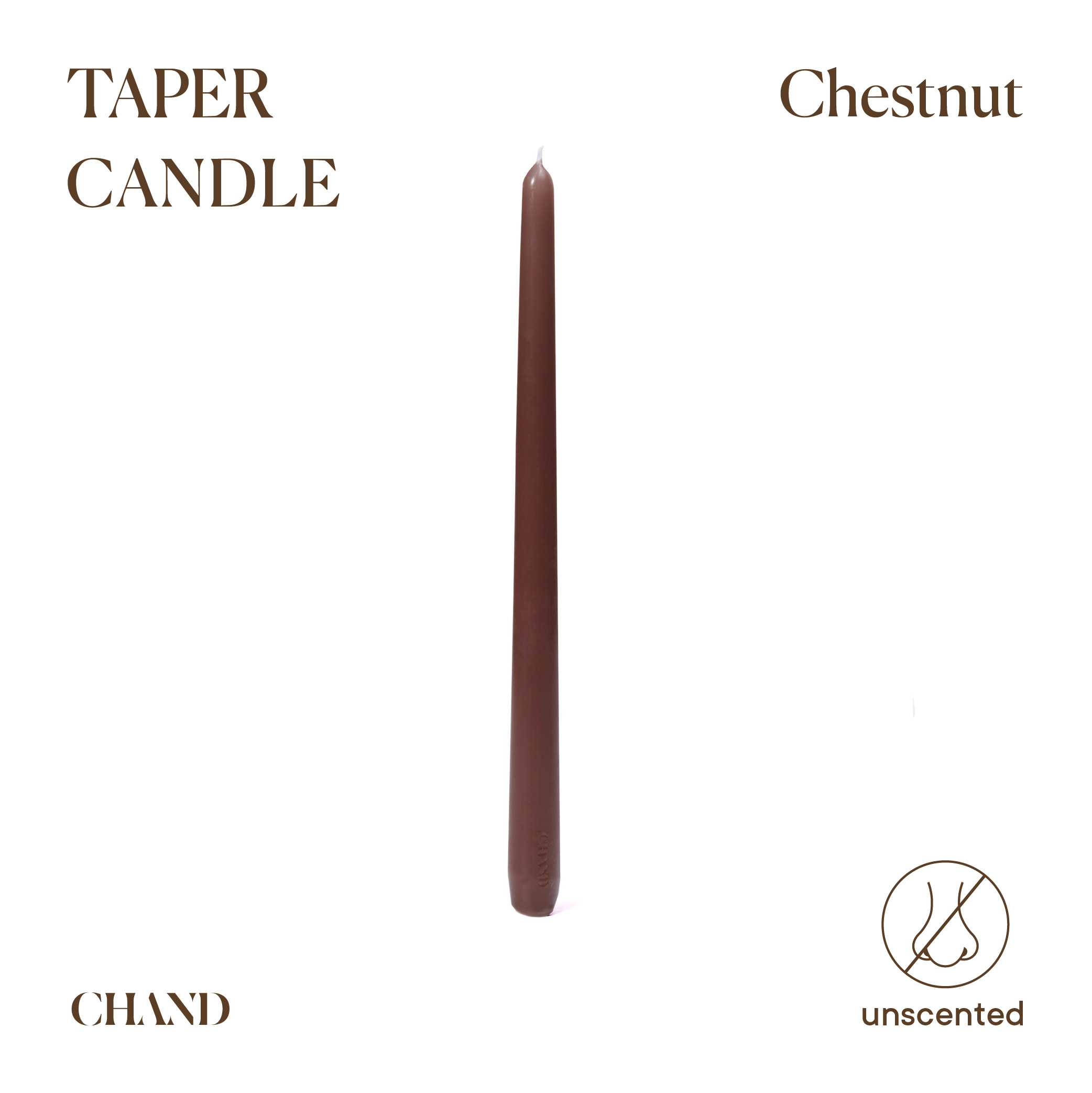 Chestnut Taper Candle