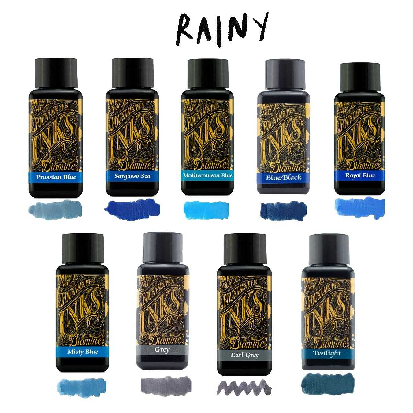 DIAMINE Fountain Pen Ink Rainy Tone หมึกขวด Diamine ความจุ 30ml
