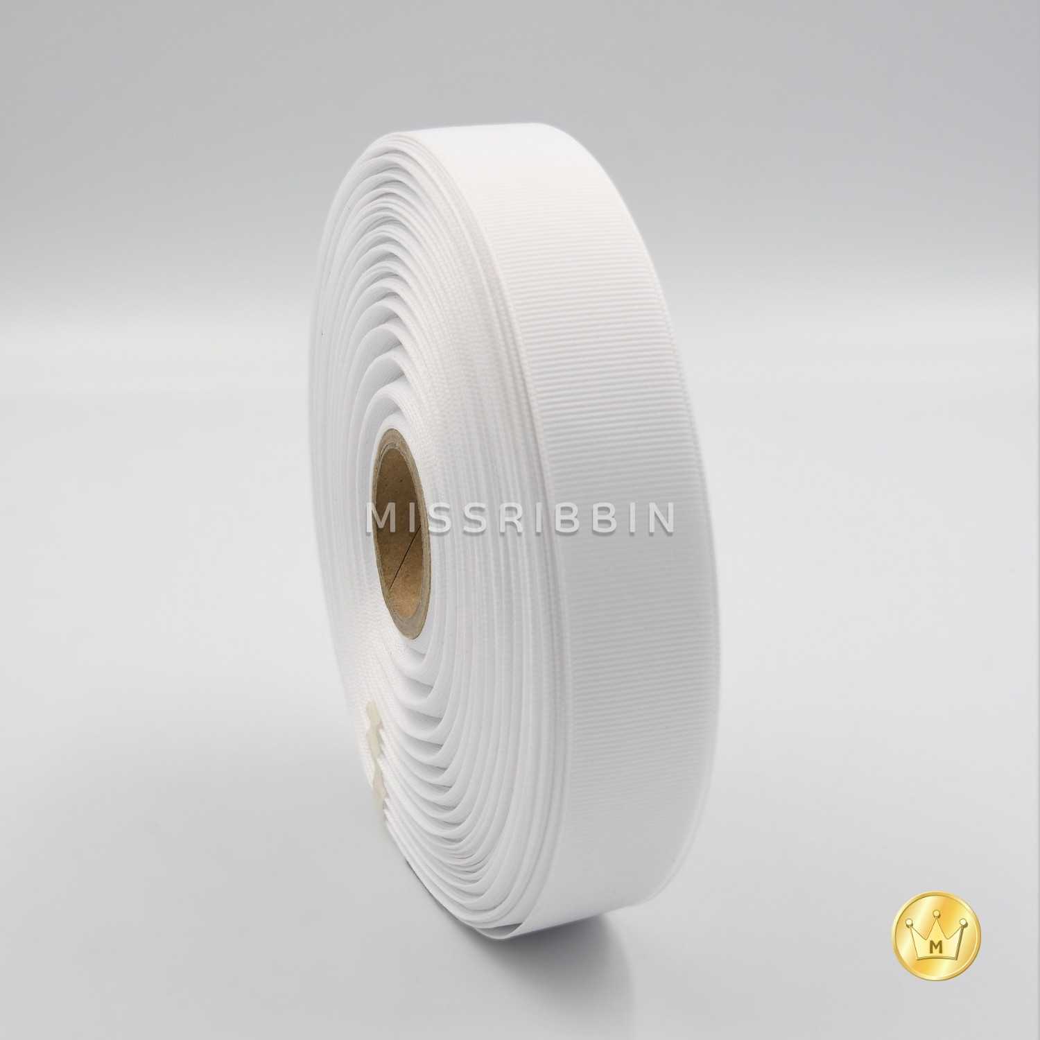 กรอสเกรน (สี 001) ม้วนยาว 50หลา ขนาด 7 10 15 25 38 50มม.