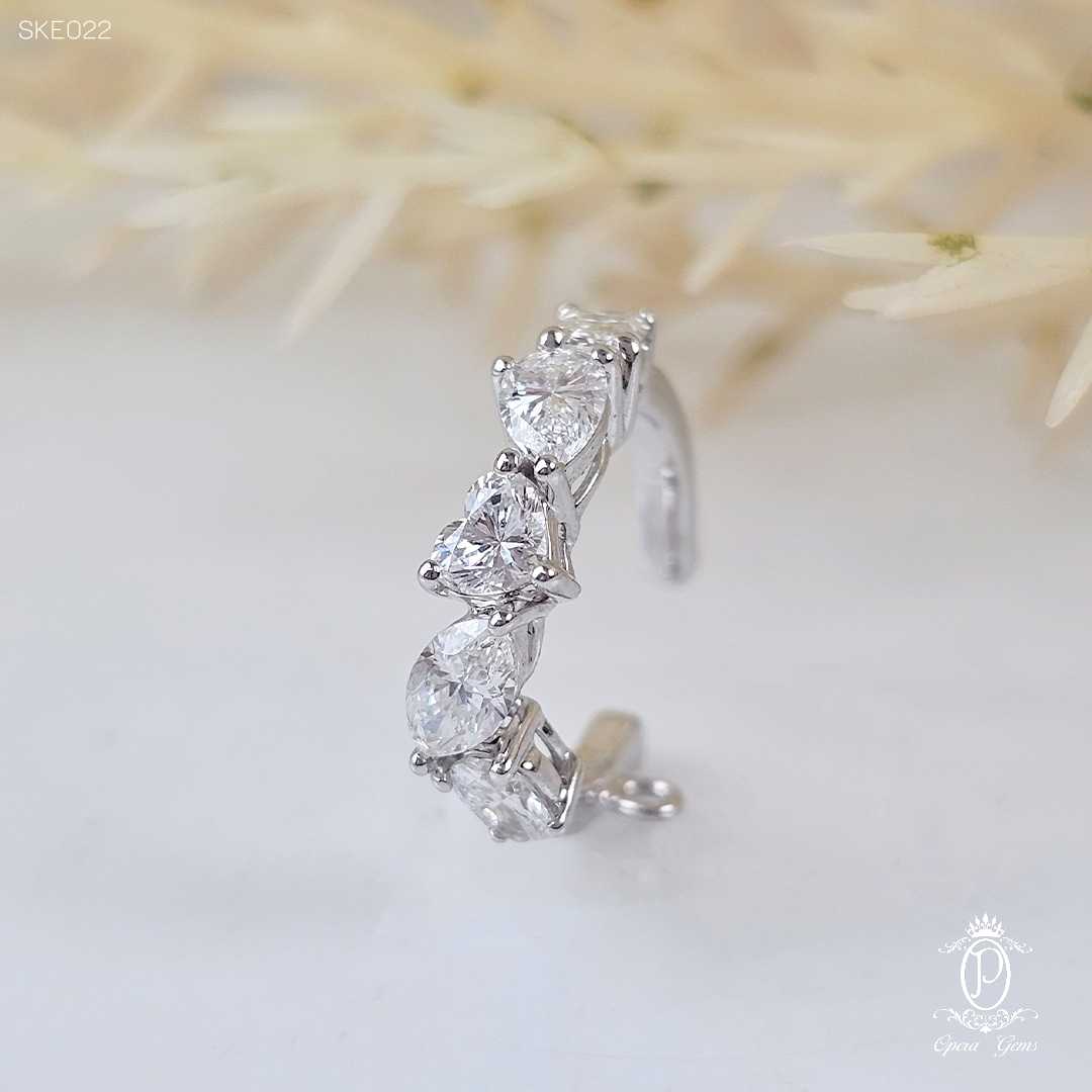 Mixed Shapes Diamond Ear Cuff (1 pcs.)