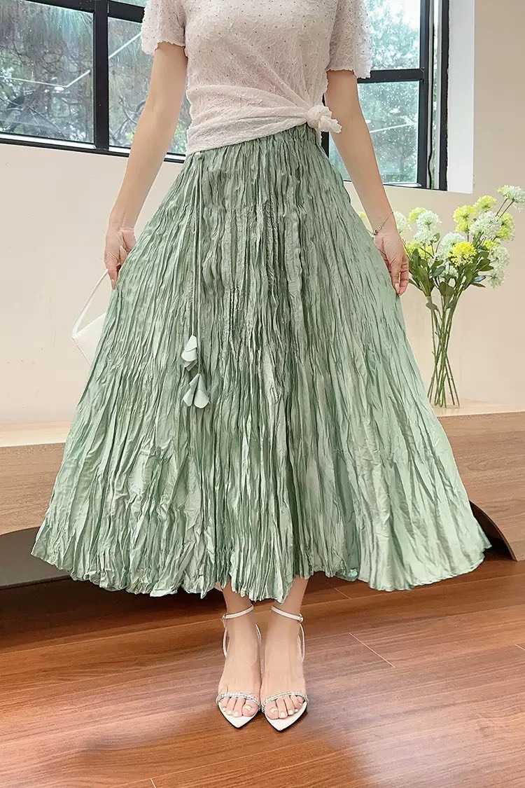 PleatByNisa A950 กระโปรงอัดพลีทผ้าพรีเมียม เนื้อผ้าคุณภาพ Polyester100%