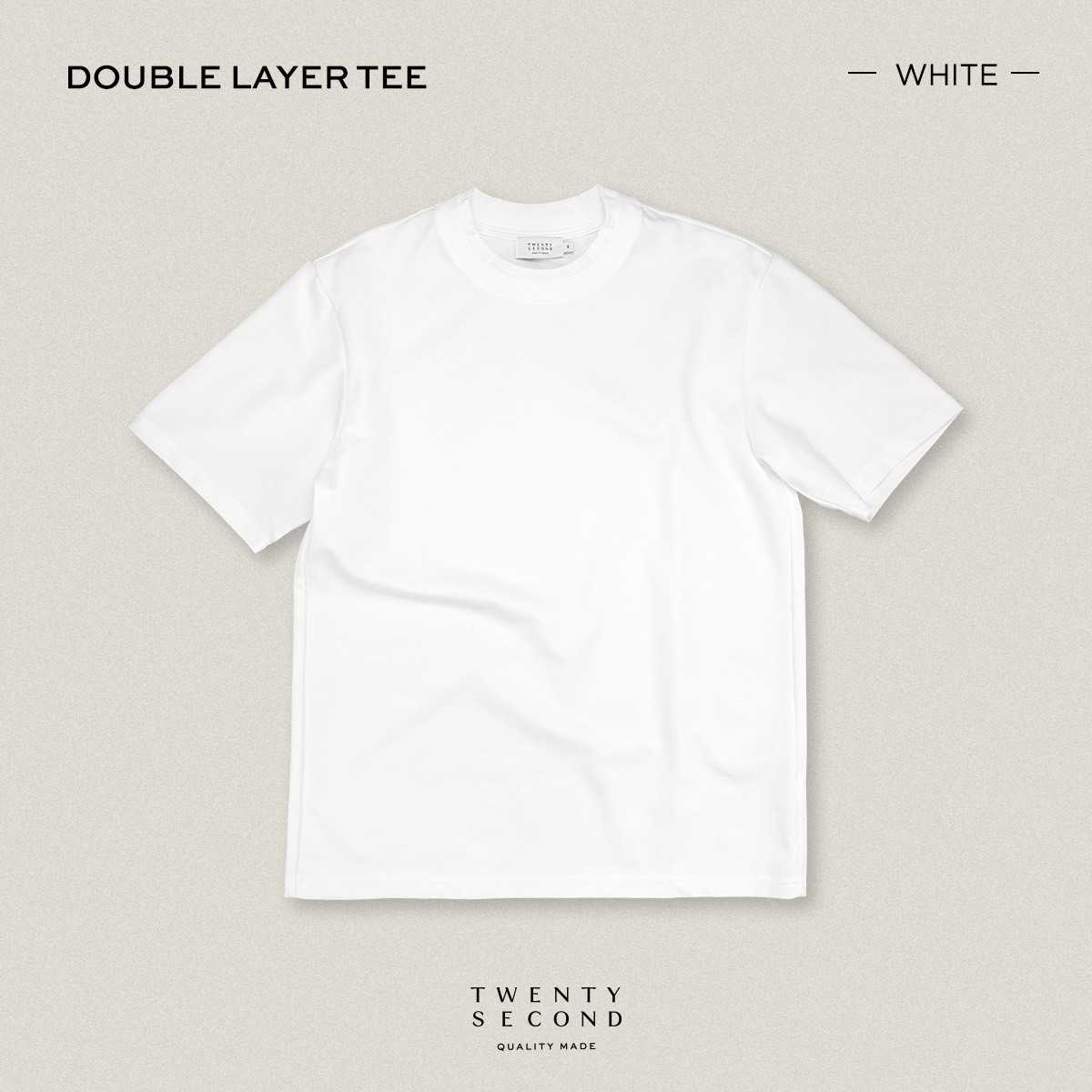 DOUBLE LAYER TEE - WHITE