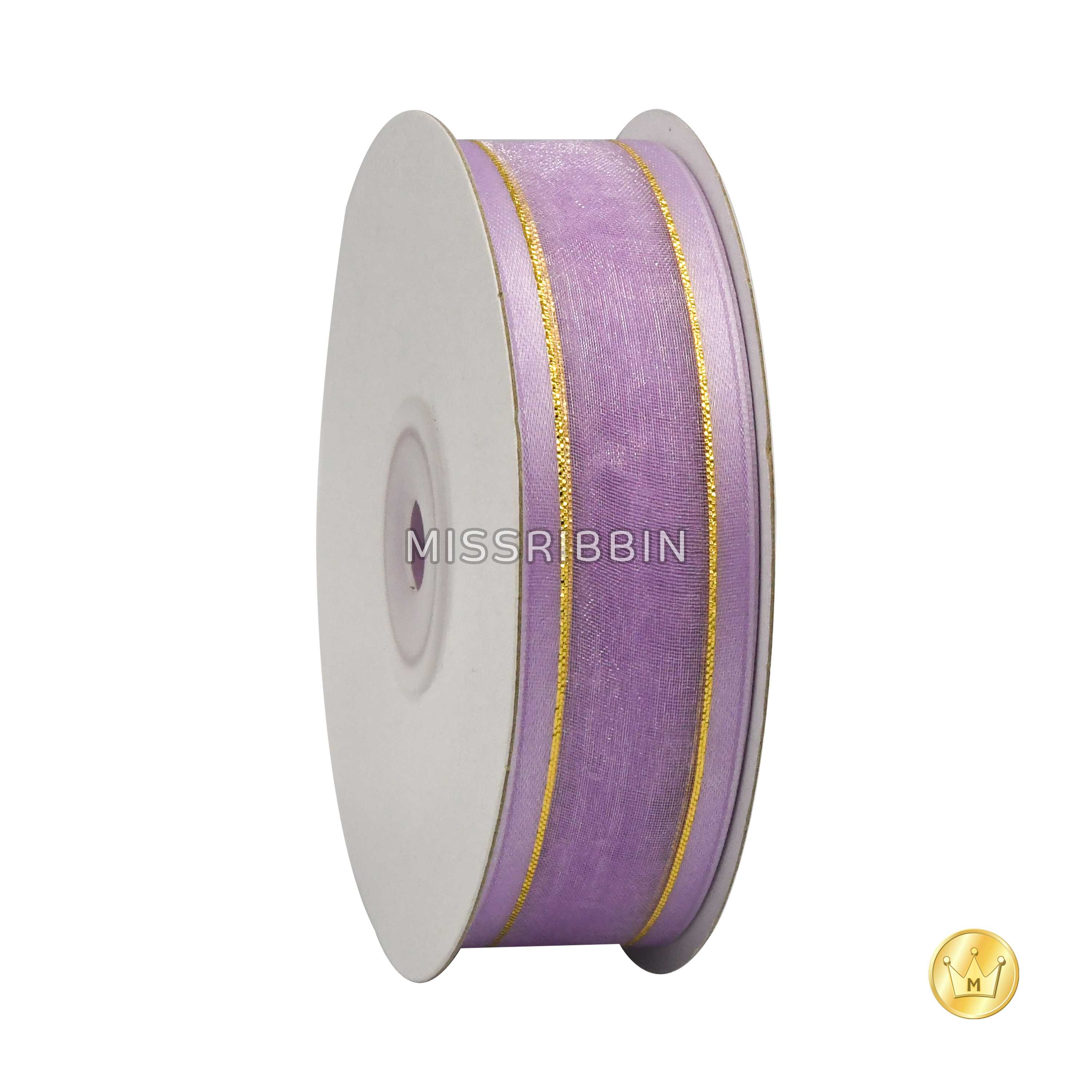 ริบบิ้นชีฟอง (สี 702) ม้วนยาว 25หลา ขนาด 10 15 25มม.