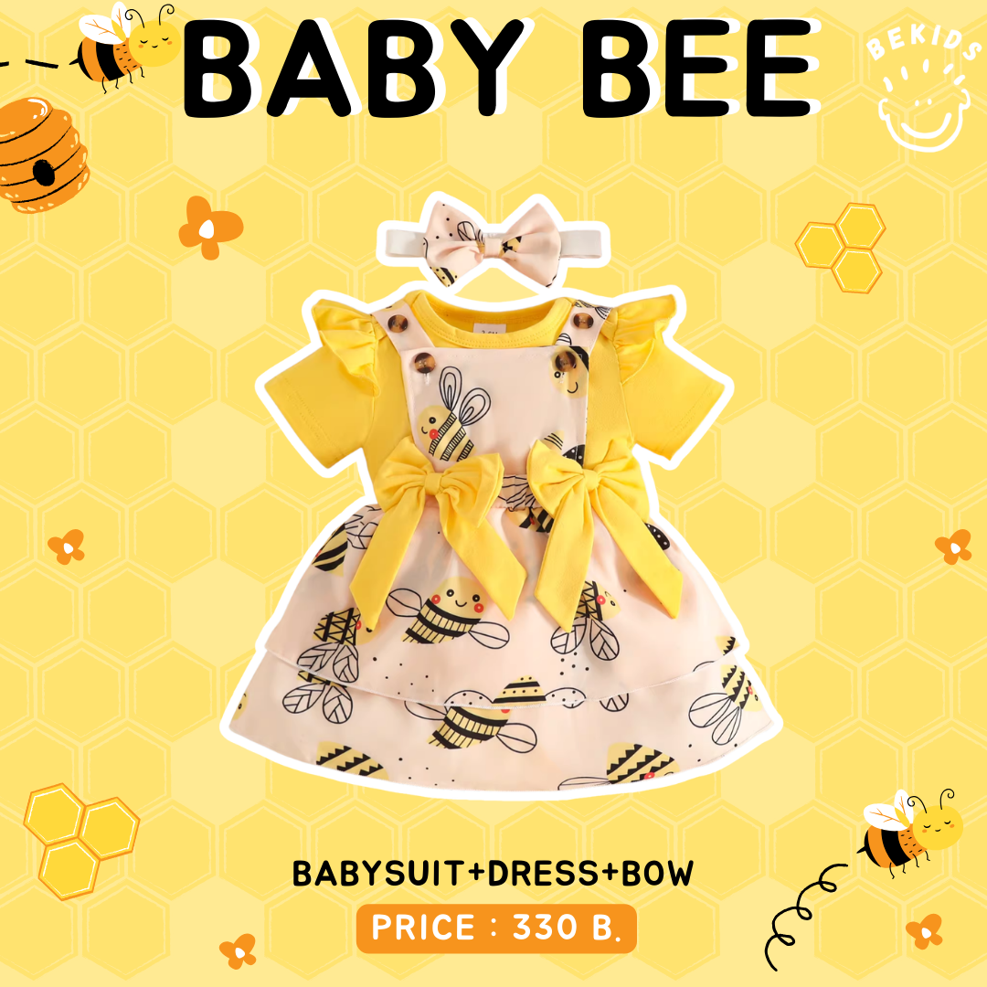 Babysuit+Dress+Bow Bee (2 Bows)
