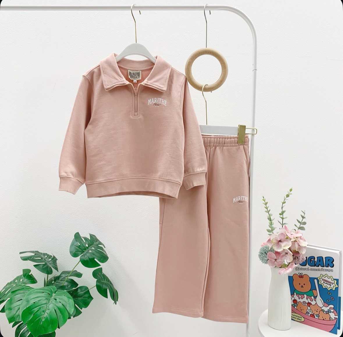 KIDS HALF ZIP-UP SWEAT SET-UP
