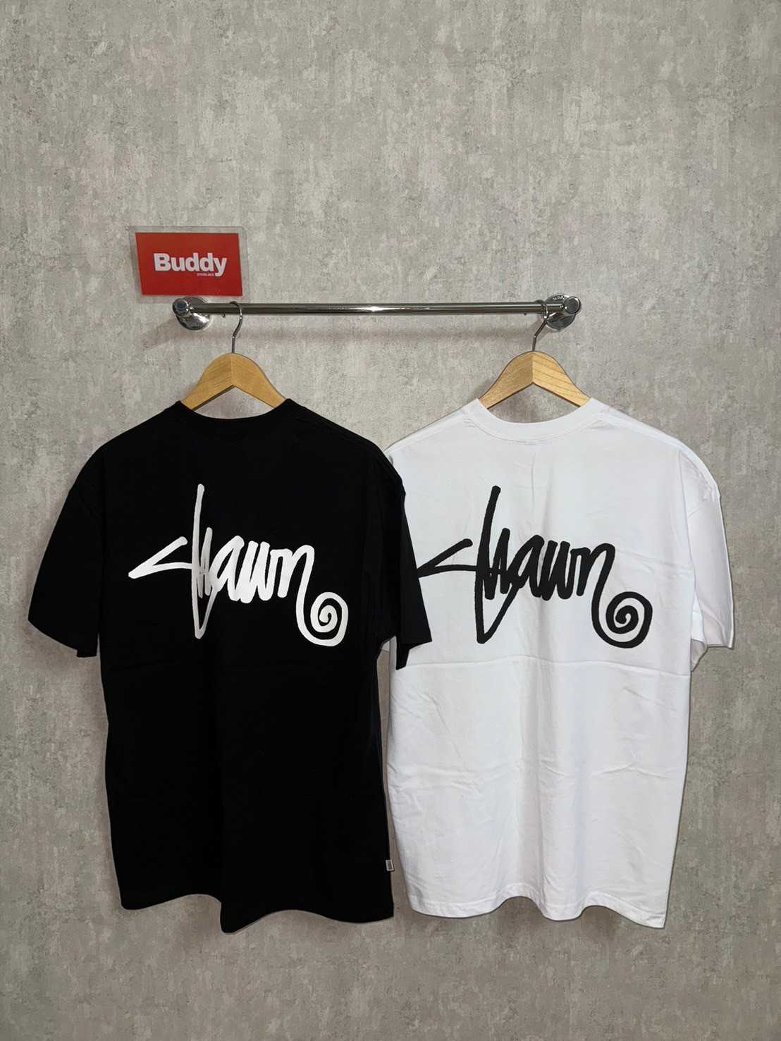 S-Double Shawn Script T-Shirt (Black/White)
