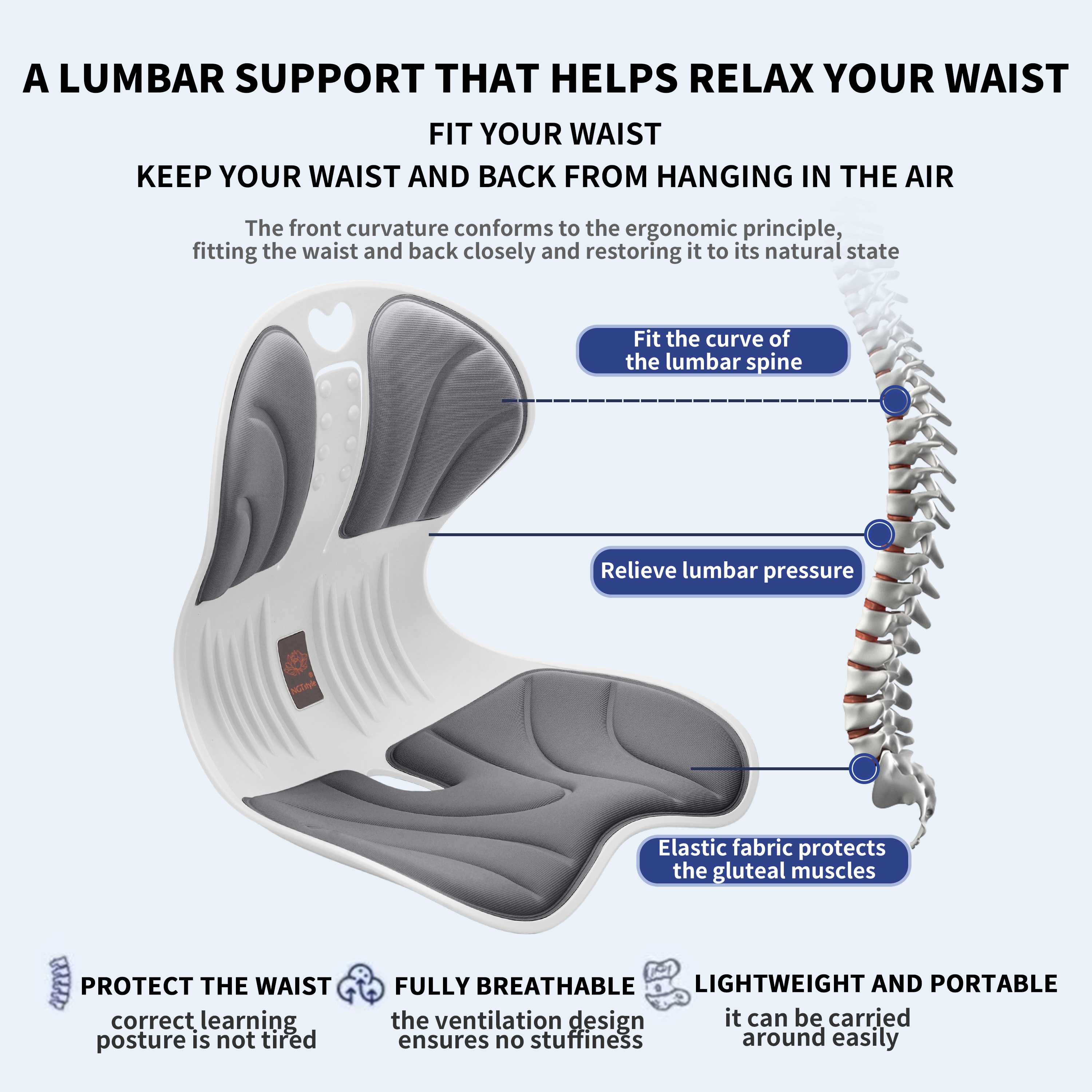 เบาะรองนั่งเพื่อสุขภาพ TALON รุ่นใหม่ มีกระแสแม่เหล็กช่วยกระตุ้นการไหลเวียนของกระดูกสันหลัง