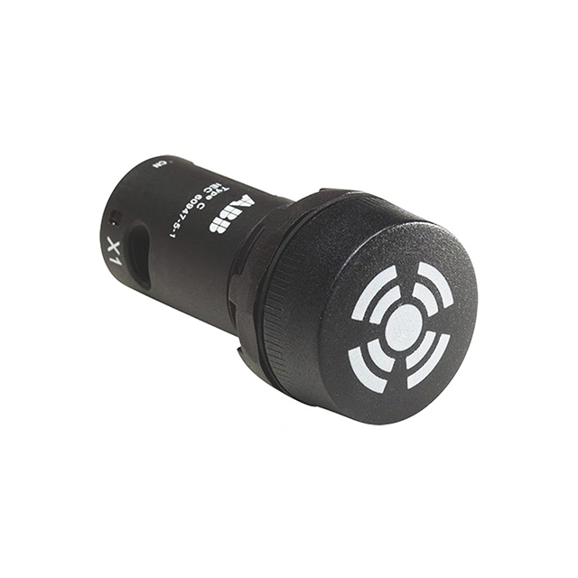 A&C-ABB Compact Series Panel Mount Buzzer, 24 V, 80dB at 1 m, IP20, IP66, IP67, IP69K, Single-Tone