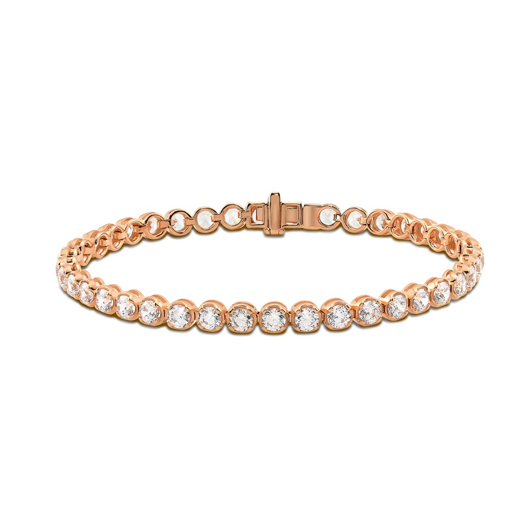 Jewellista สร้อยข้อมือเงินแท้ Tennis เงินแท้ 925 ประดับพลอย CZ 3.0 mm.