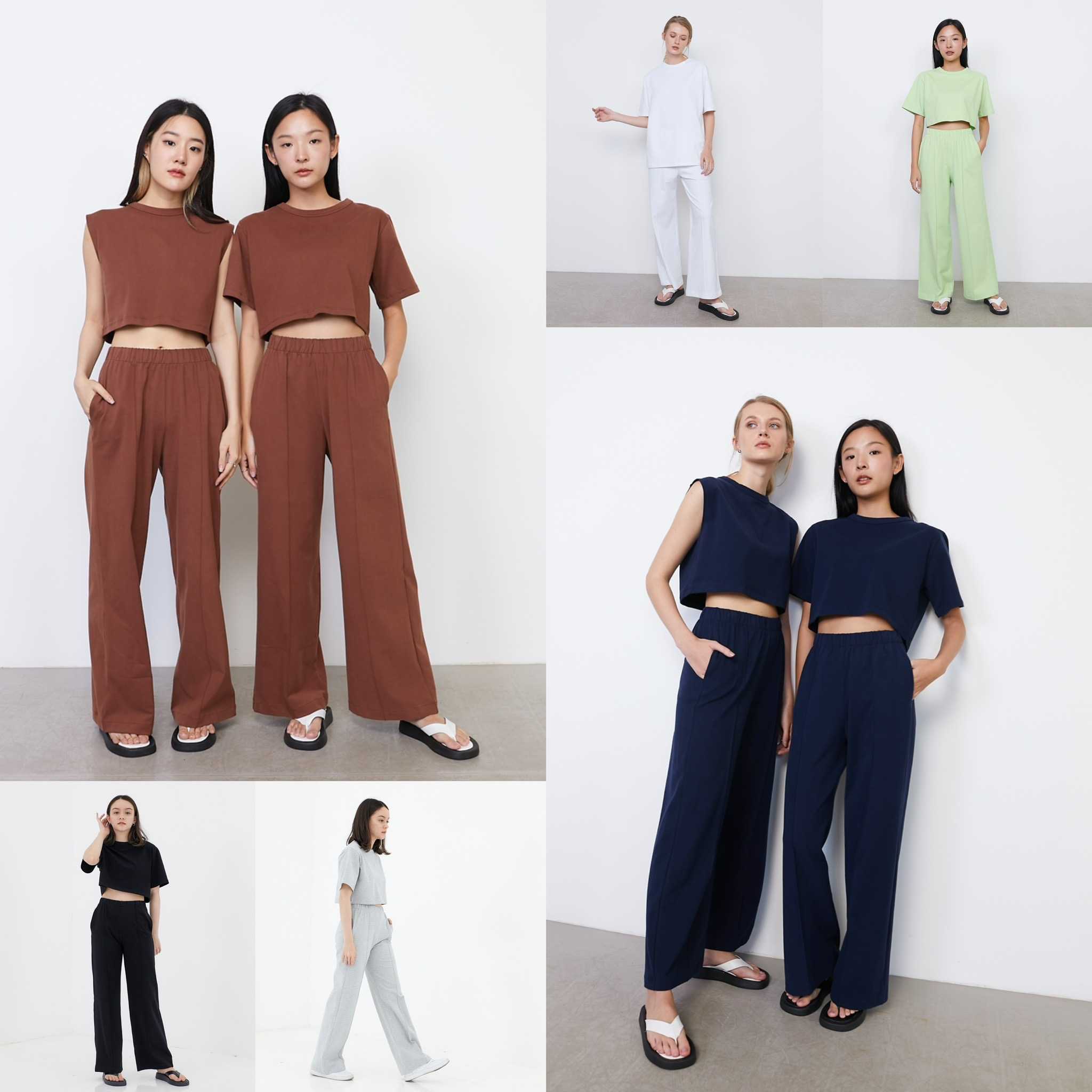 picht Airport Sweat Pants ขายาวทรงตรง เอวยางยืด ผ้าพรีเมี่ยมคอตตอนนุ่ม (LuxeLounge Collection)