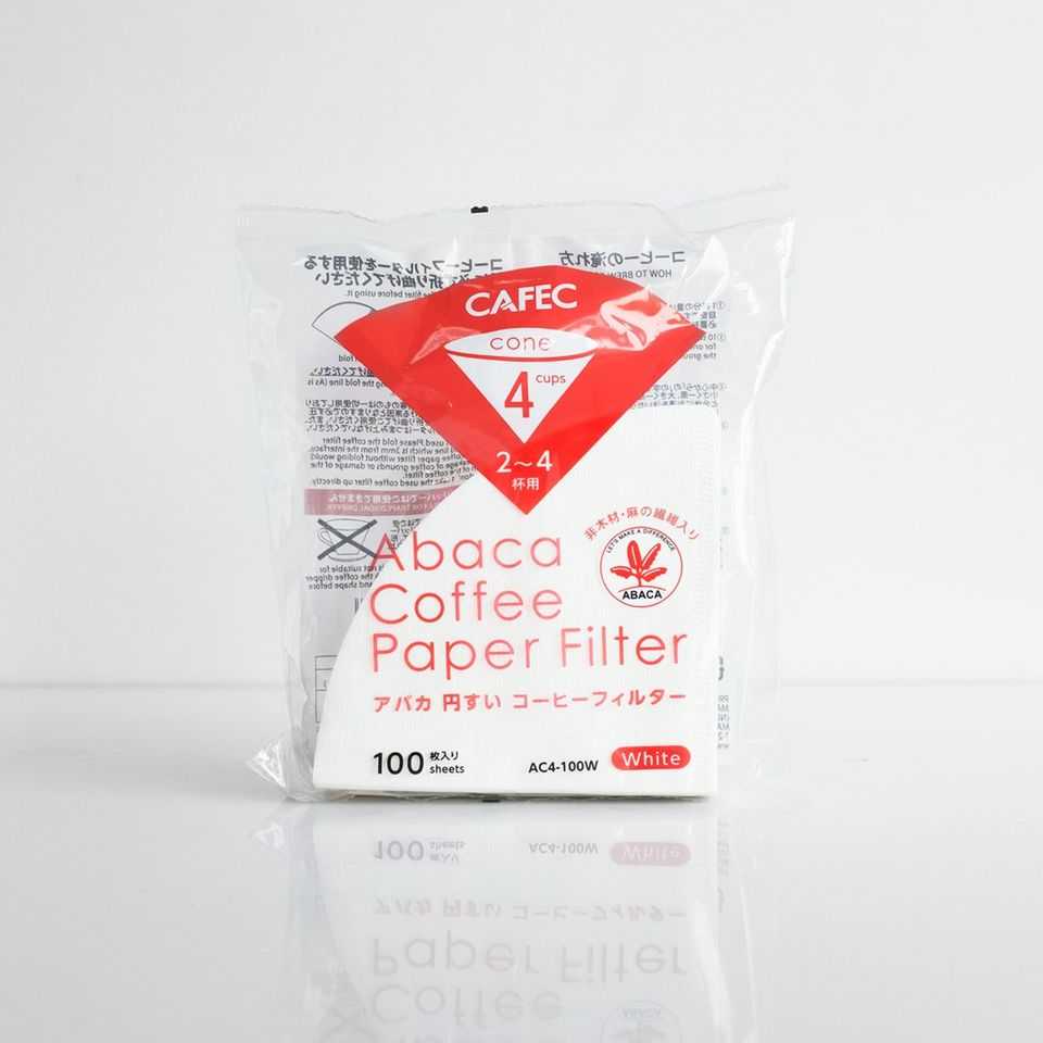 กระดาษกรอง CAFEC Abaca Coffee Paper Filter (2-4 Cups)