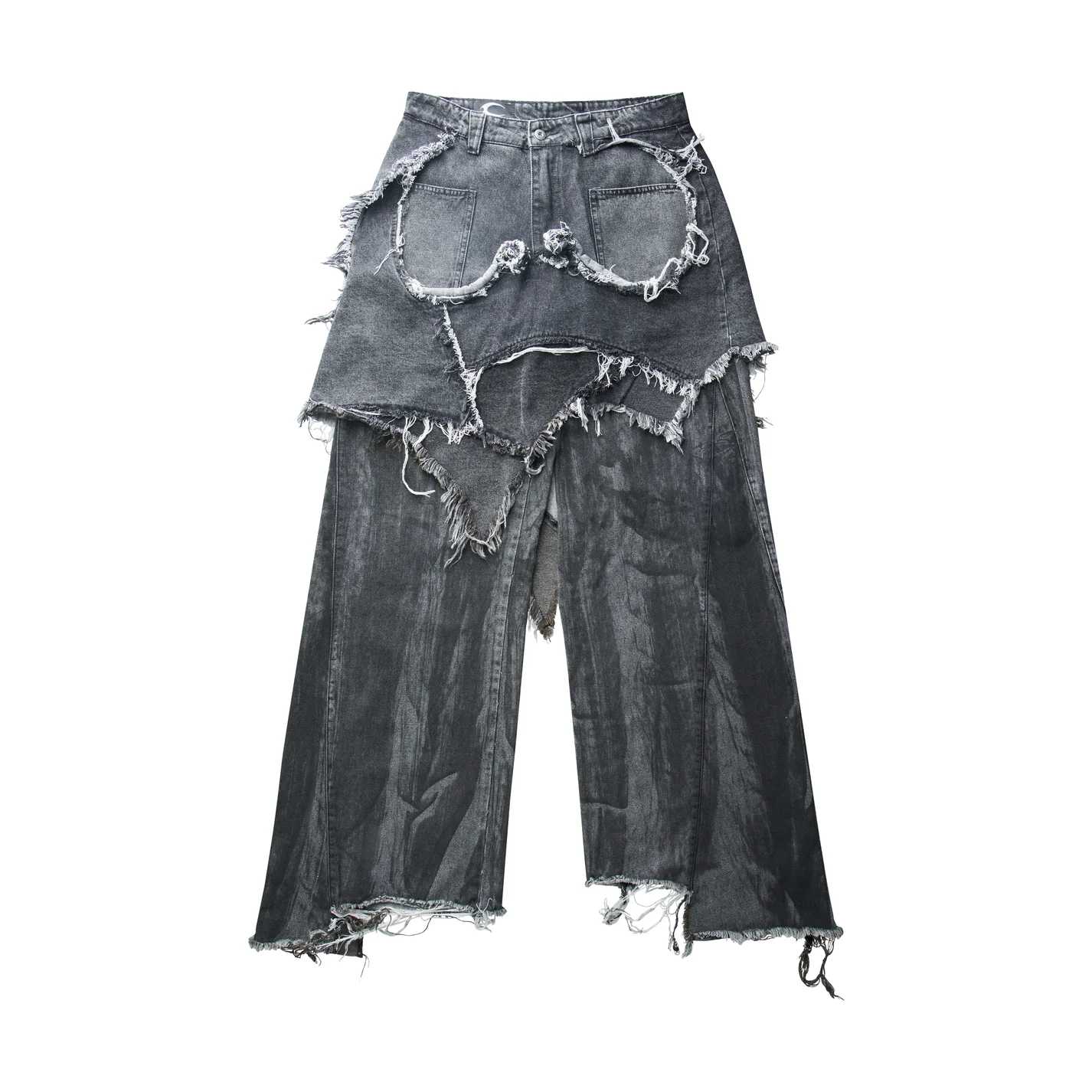 COZY - OSAMA GREY DIRTY SKIRT PANTS