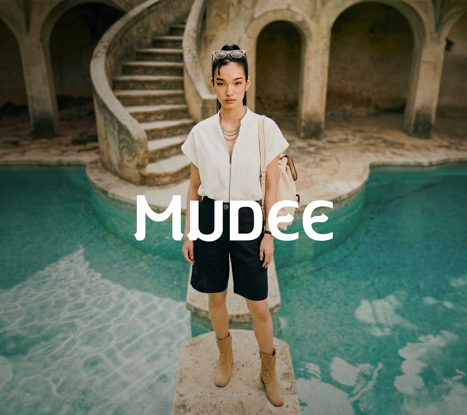 MUDEE กางเกงขาสั้นลินินสามส่วน Three-quarter Linen Shorts