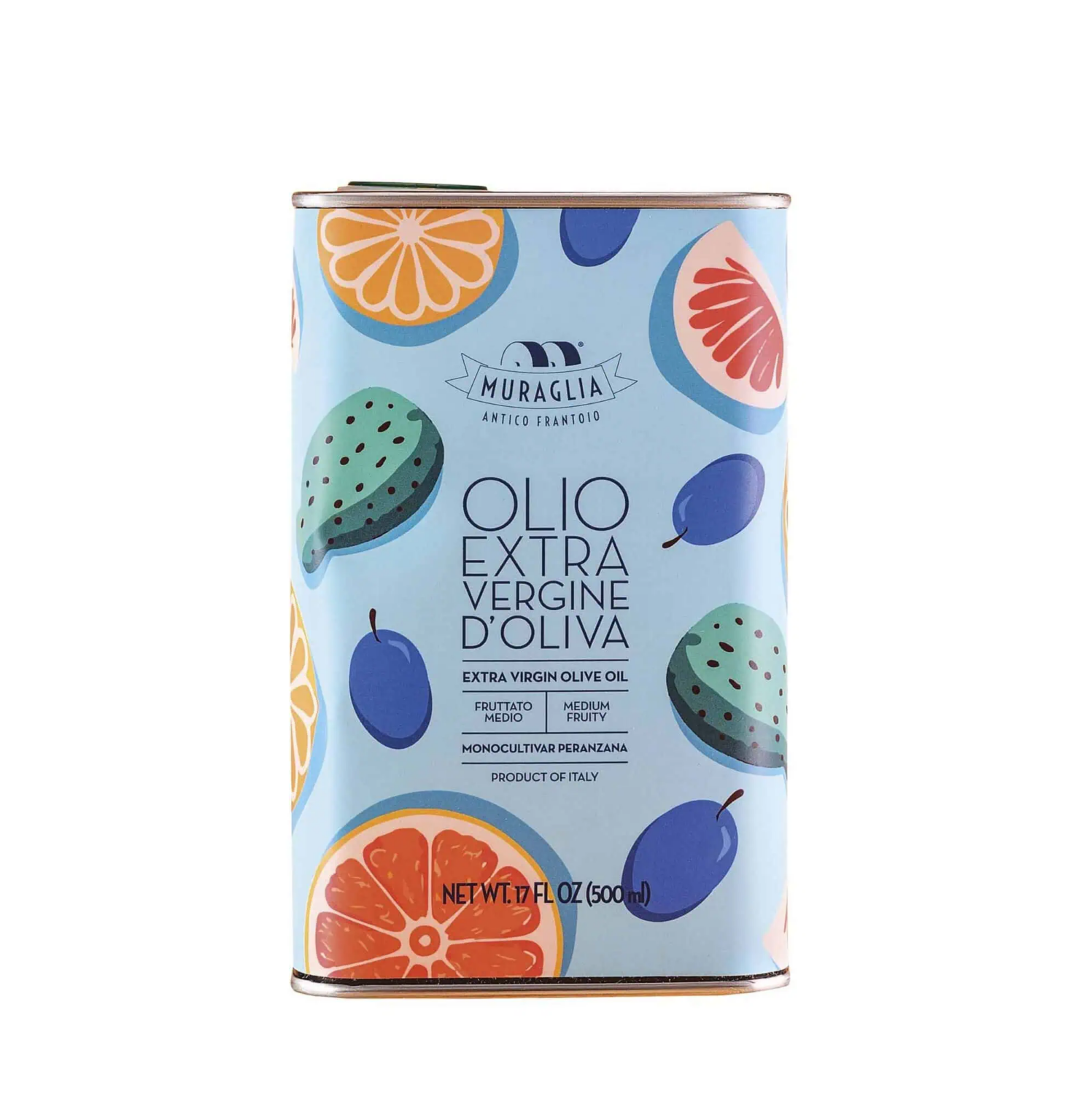 E.V.O. Oil Peranzana Monocultivar Light Blue Tin Muraglia – 500ml