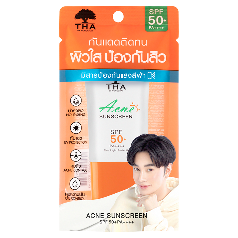กันแดดน้องฉัตร SPF50+ PA+++ 15g ► Official Account  | THA Acne Sunscreen SPF50+ PA+++ 15g