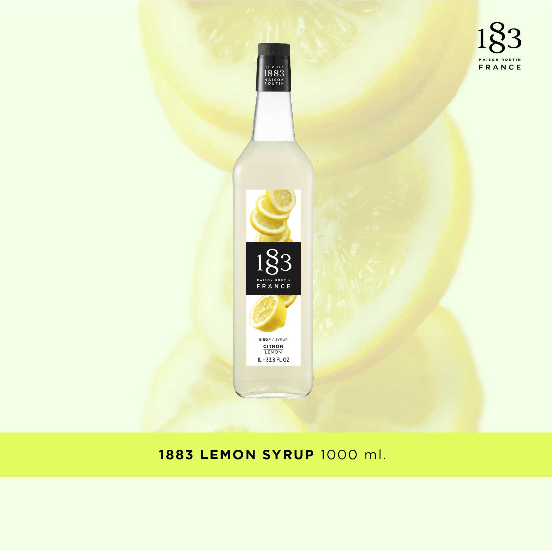 1883 LEMON FLAVORED SYRUP 1000 ml.