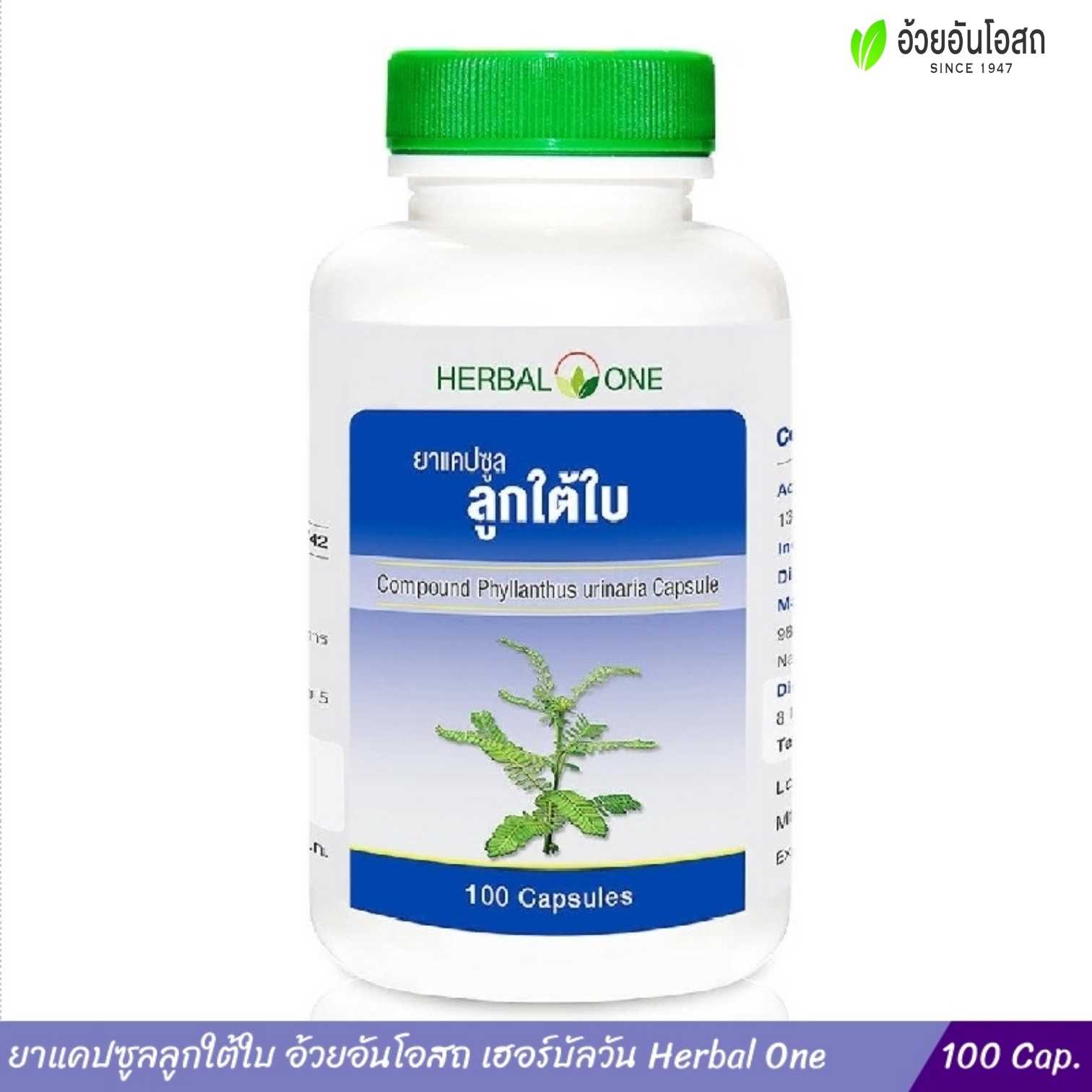 ยาแคปซูลลูกใต้ใบ อ้วยอันโอสถ Herbal One