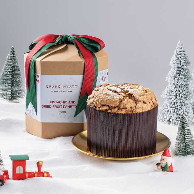 Pistachio and Dried Fruit Panettone