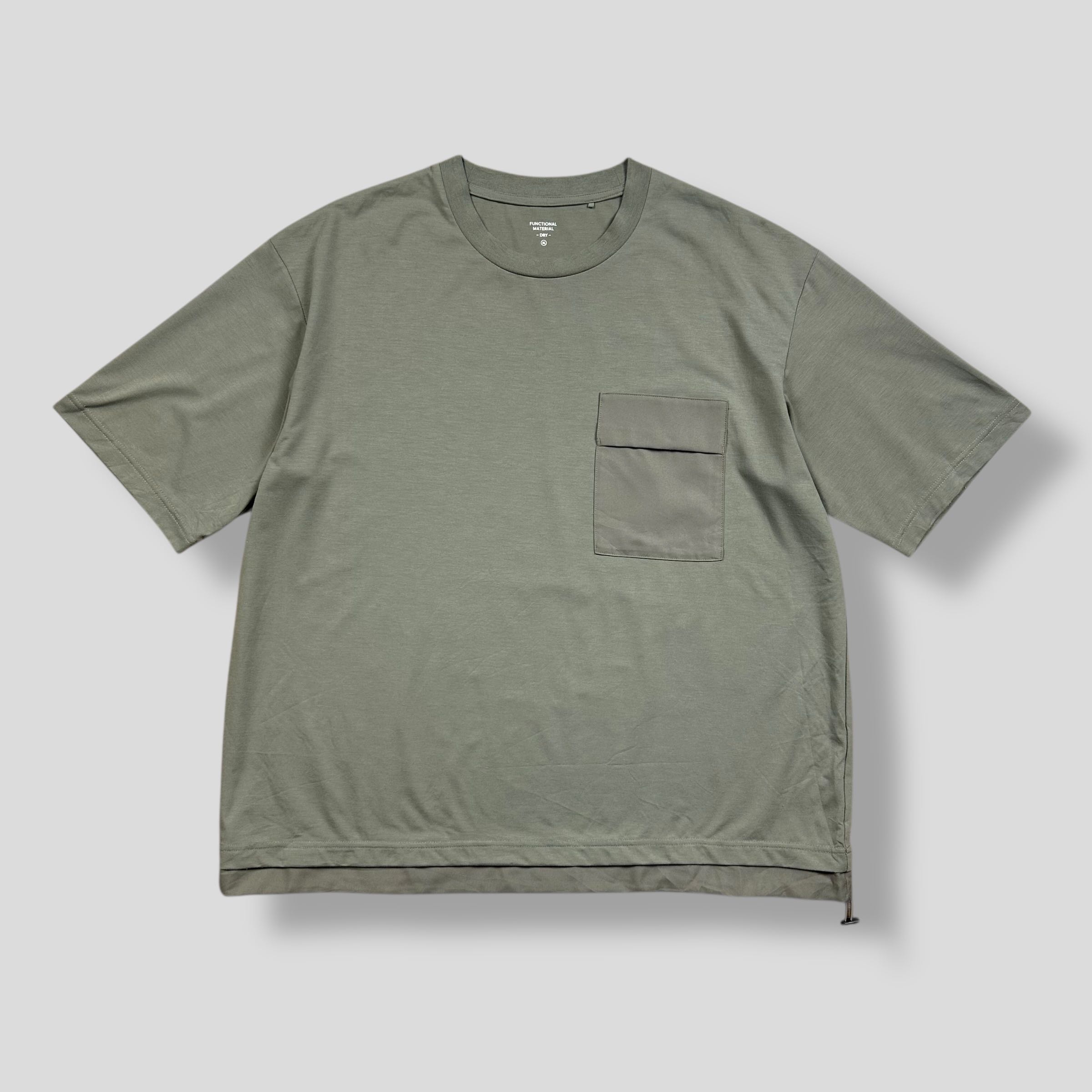 GU DRY FUNCTIONAL MATERIAL UTILITY POCKET T-SHIRT 