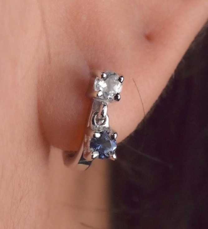 ต่างหูพลอย #minimearrings รหัส E008