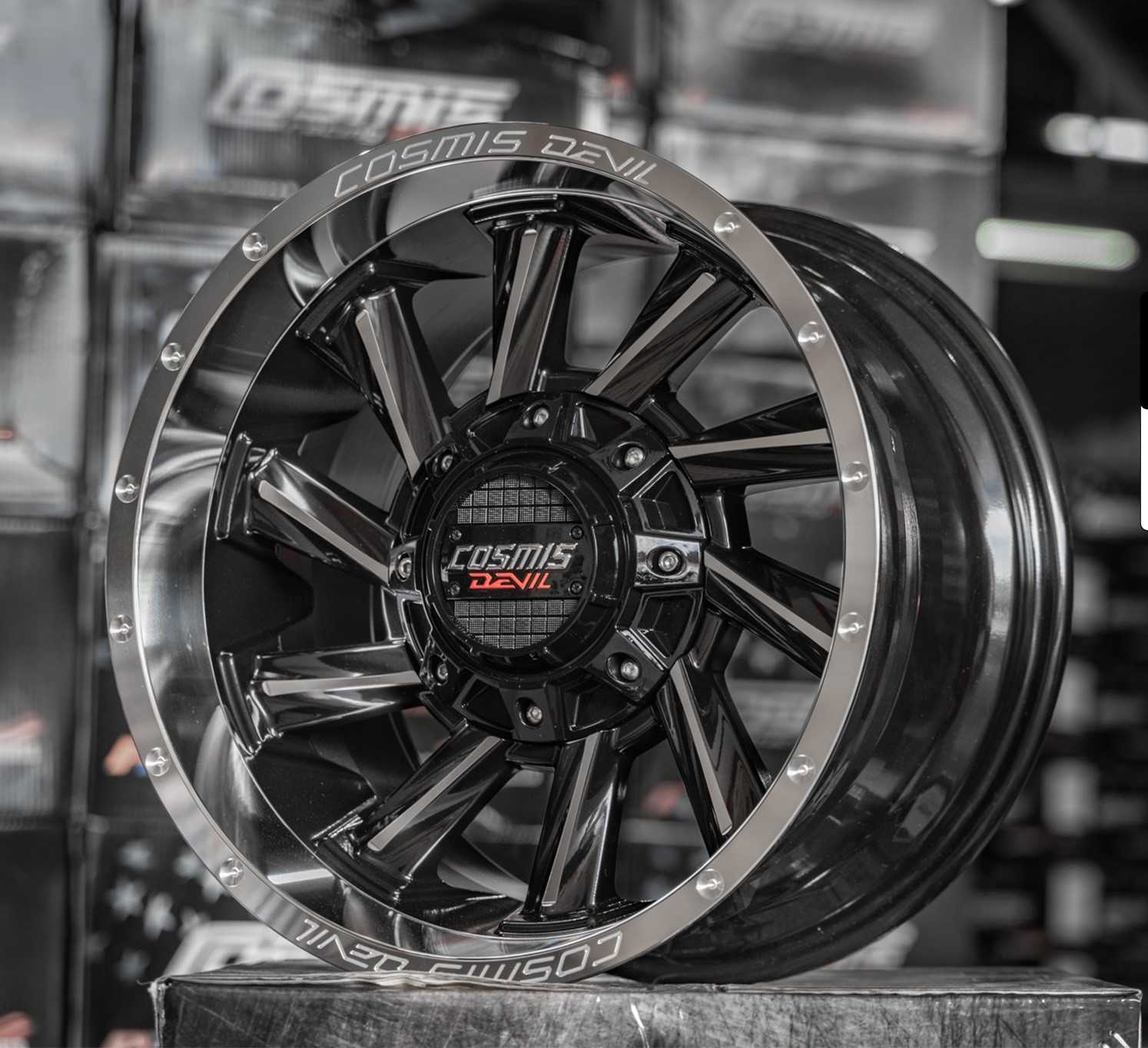 แม็กซ์ TWIN 16X9.5 6X139.7 ET0 CB.106.1 (GLOSS/BLACK/FACK(POLISH+RIM POLISHED)Custom