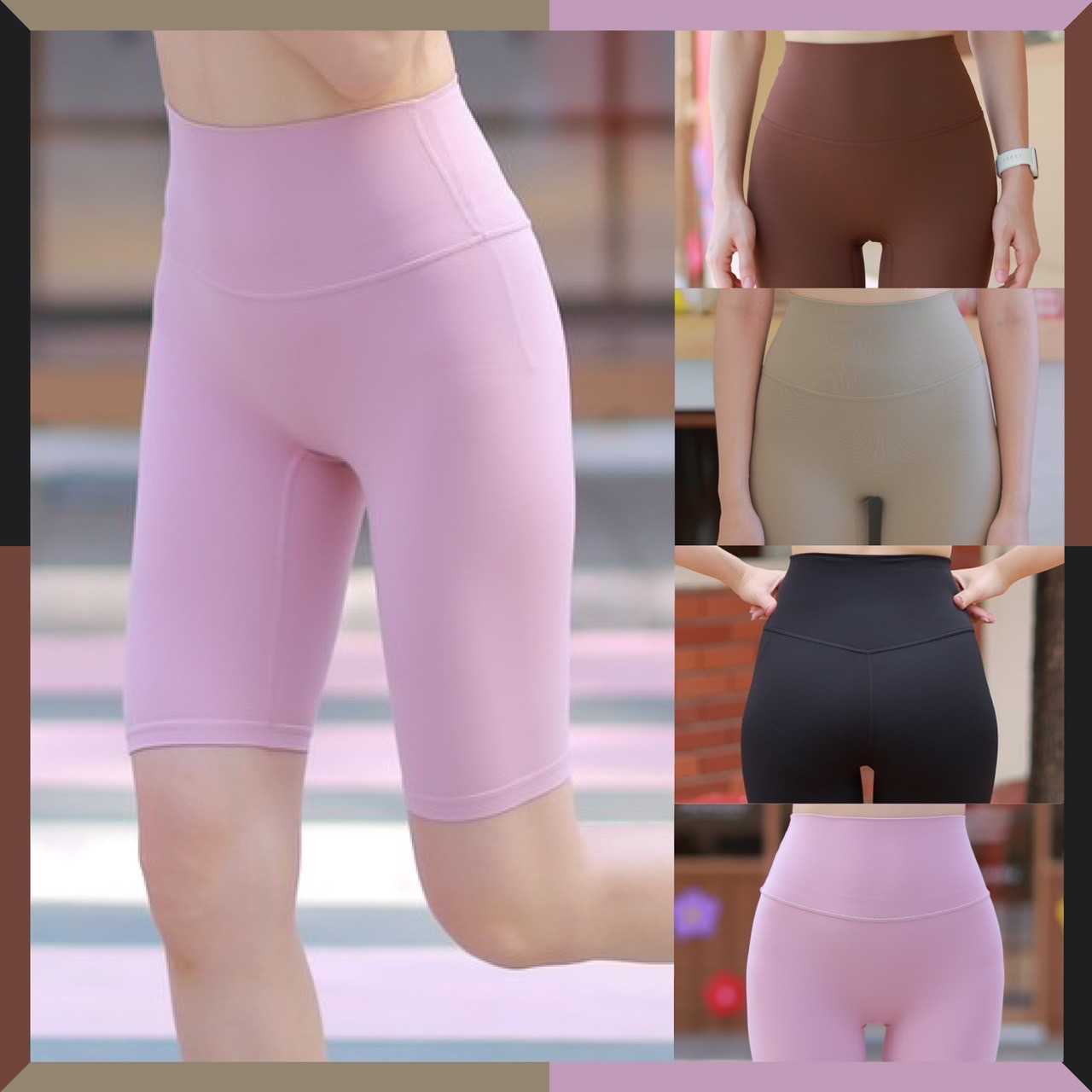 Darlyn - Mellow soft biker shorts กางเกงออกกำลังกาย ขาสามส่วน เป้าไม่ยิ้ม มีกระเป๋าด้านหลัง