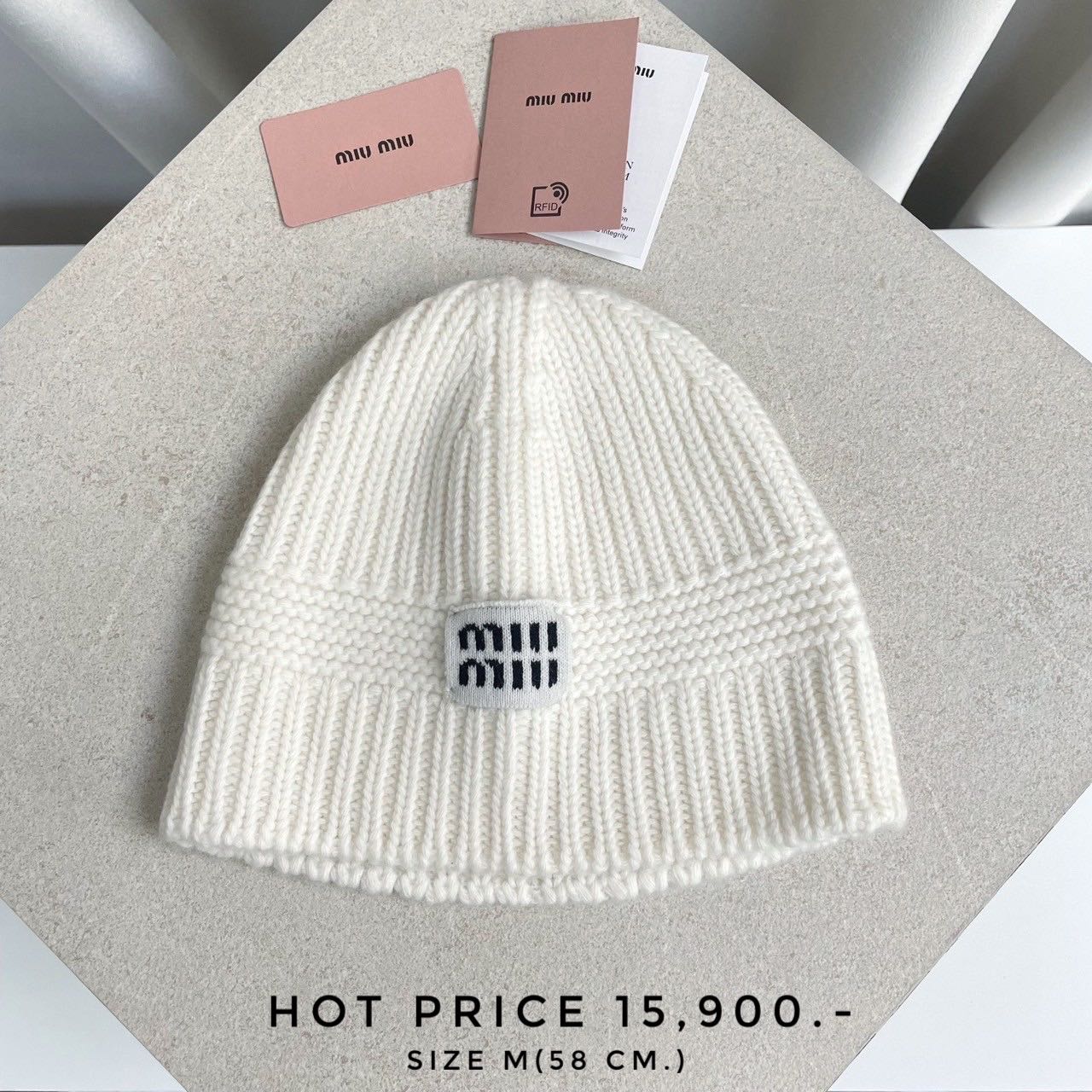 MIUMIU Beanie(white)