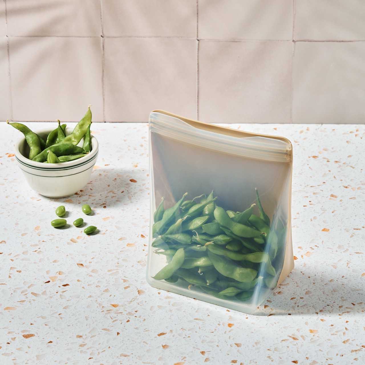 w&p Reusable Stand-Up Bag ถุงซิลิโคนใส่อาหารแบบมีฐาน ถุงถนอมอาหาร ใช้ซ้ำได้ ยี่ห้อw&p