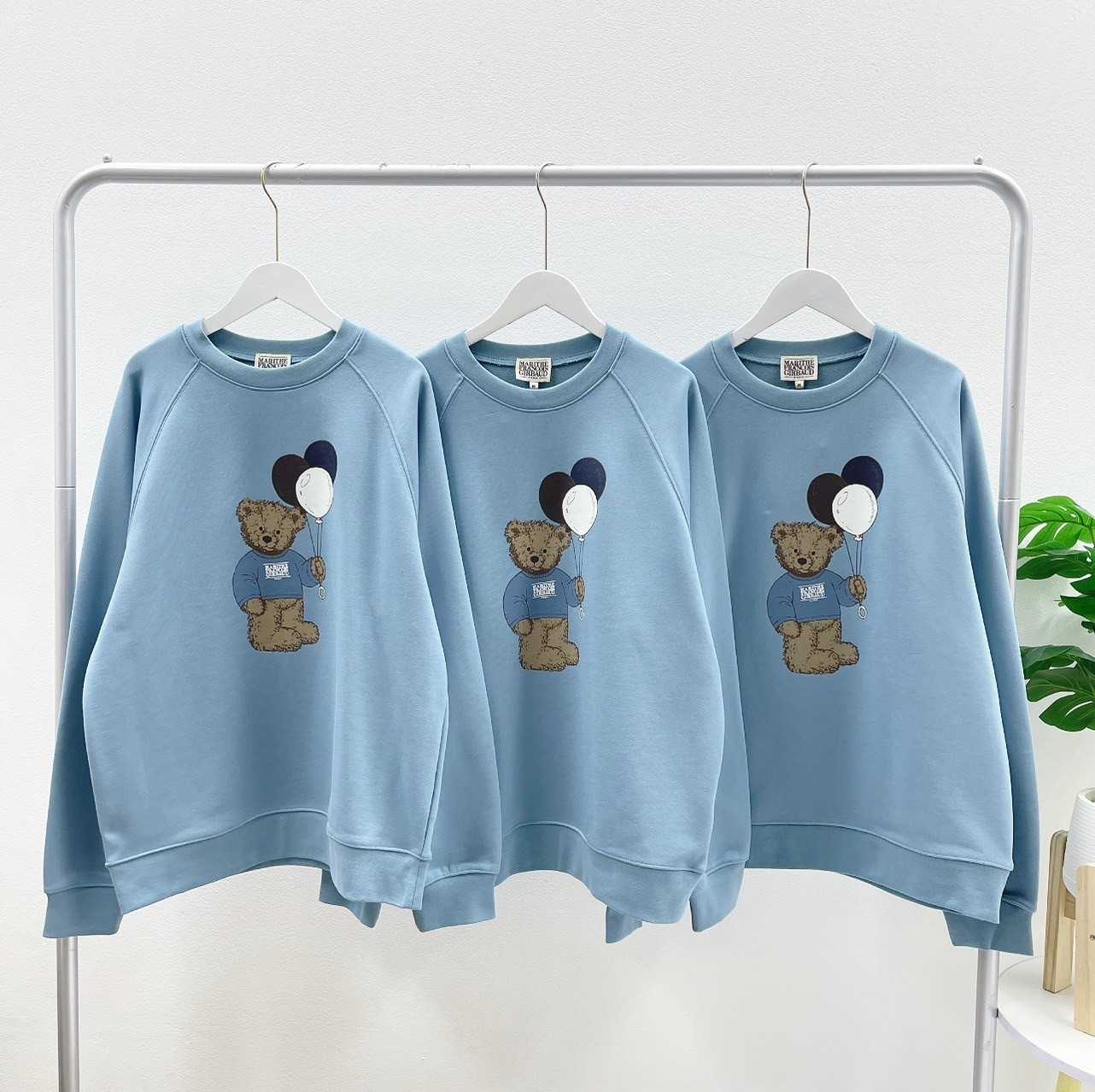 Marithe Bear Balloon Sweatshirt (ฺBlue)
