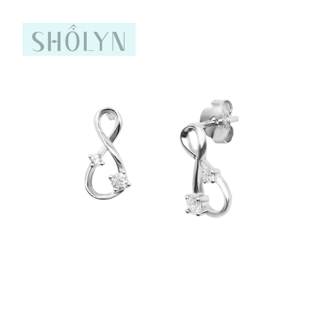 SHOLYN ต่างหูเงินแท้  Infinity