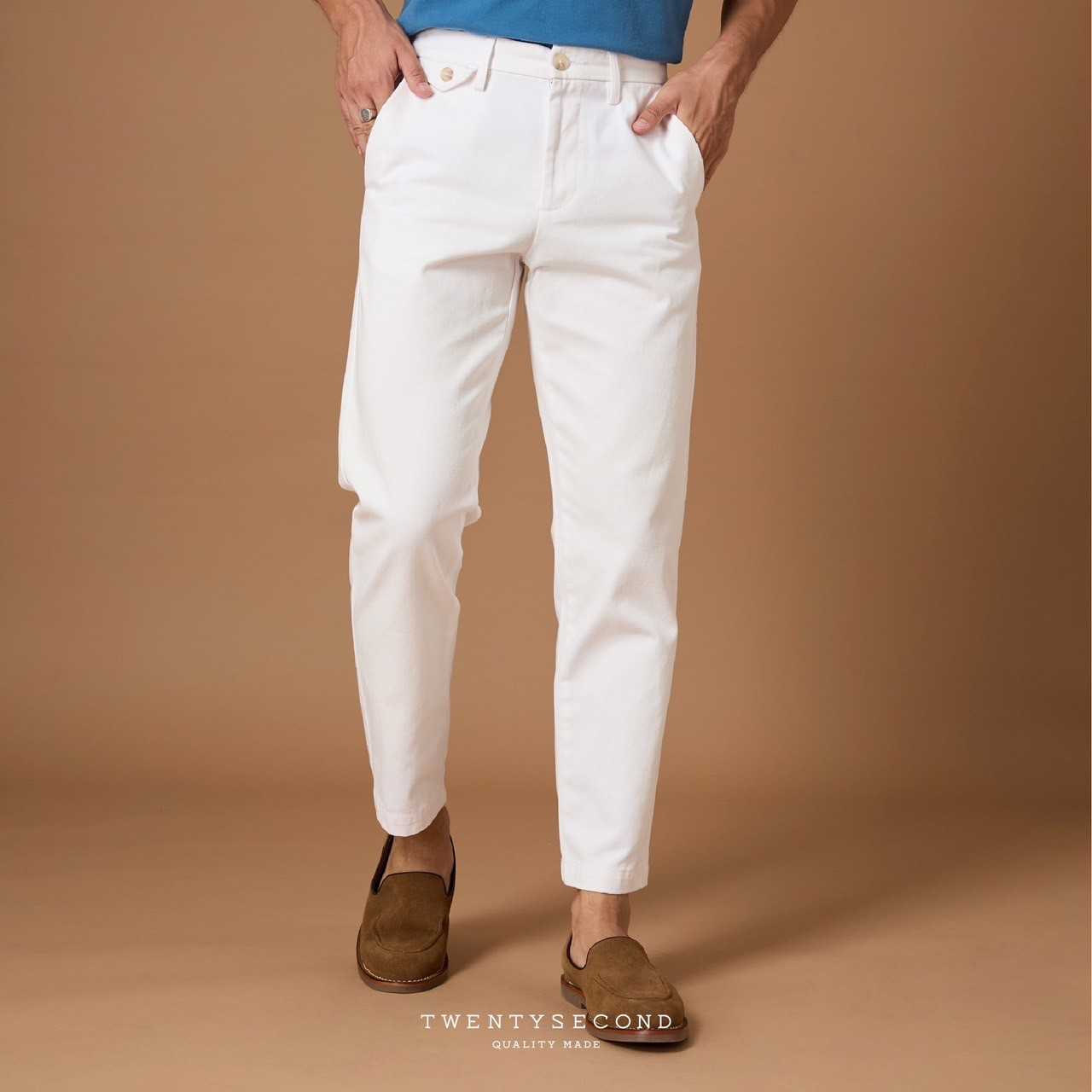 SMITH CHINO PANTS - WHITE