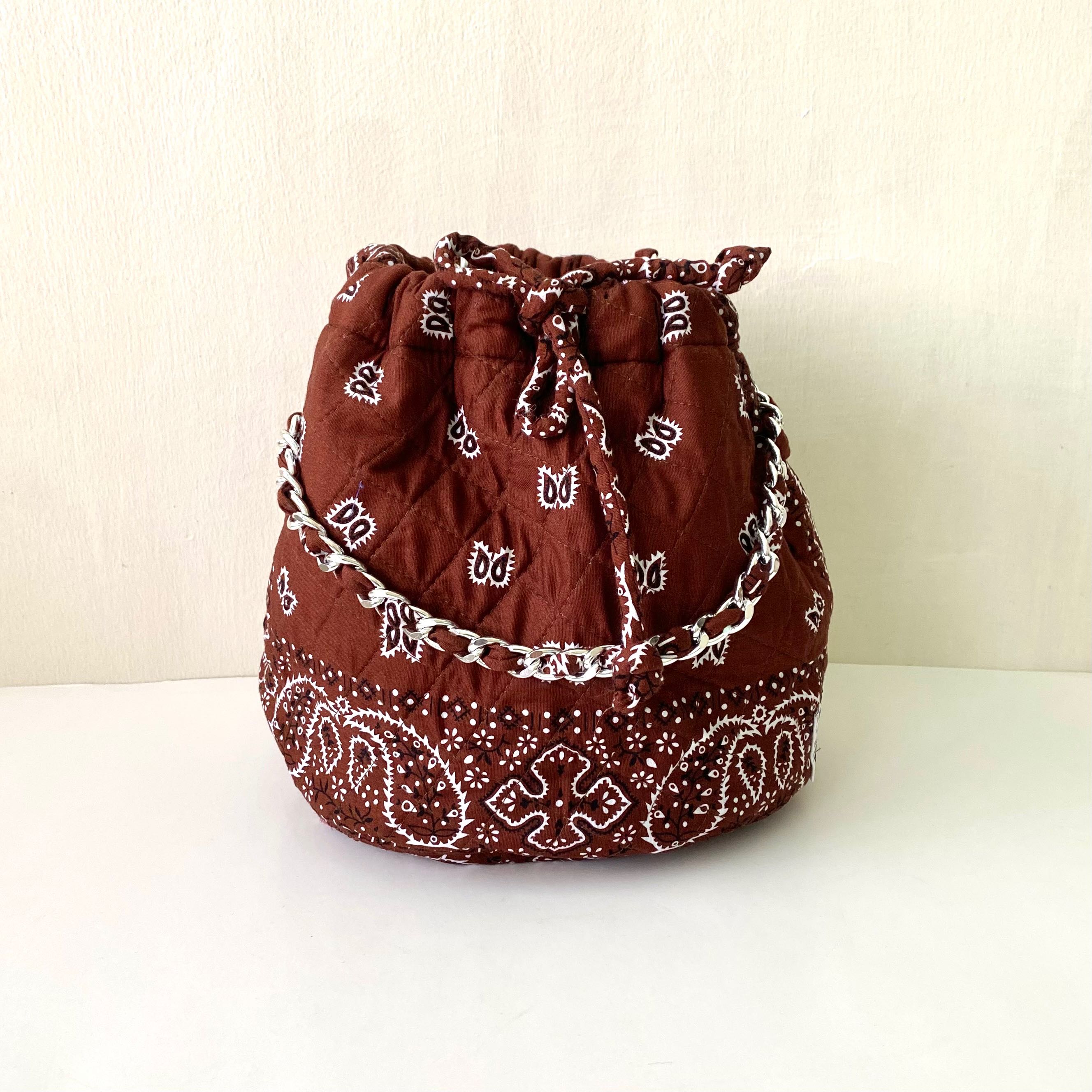 Dumpling Chocolate Bandana Bag no 19