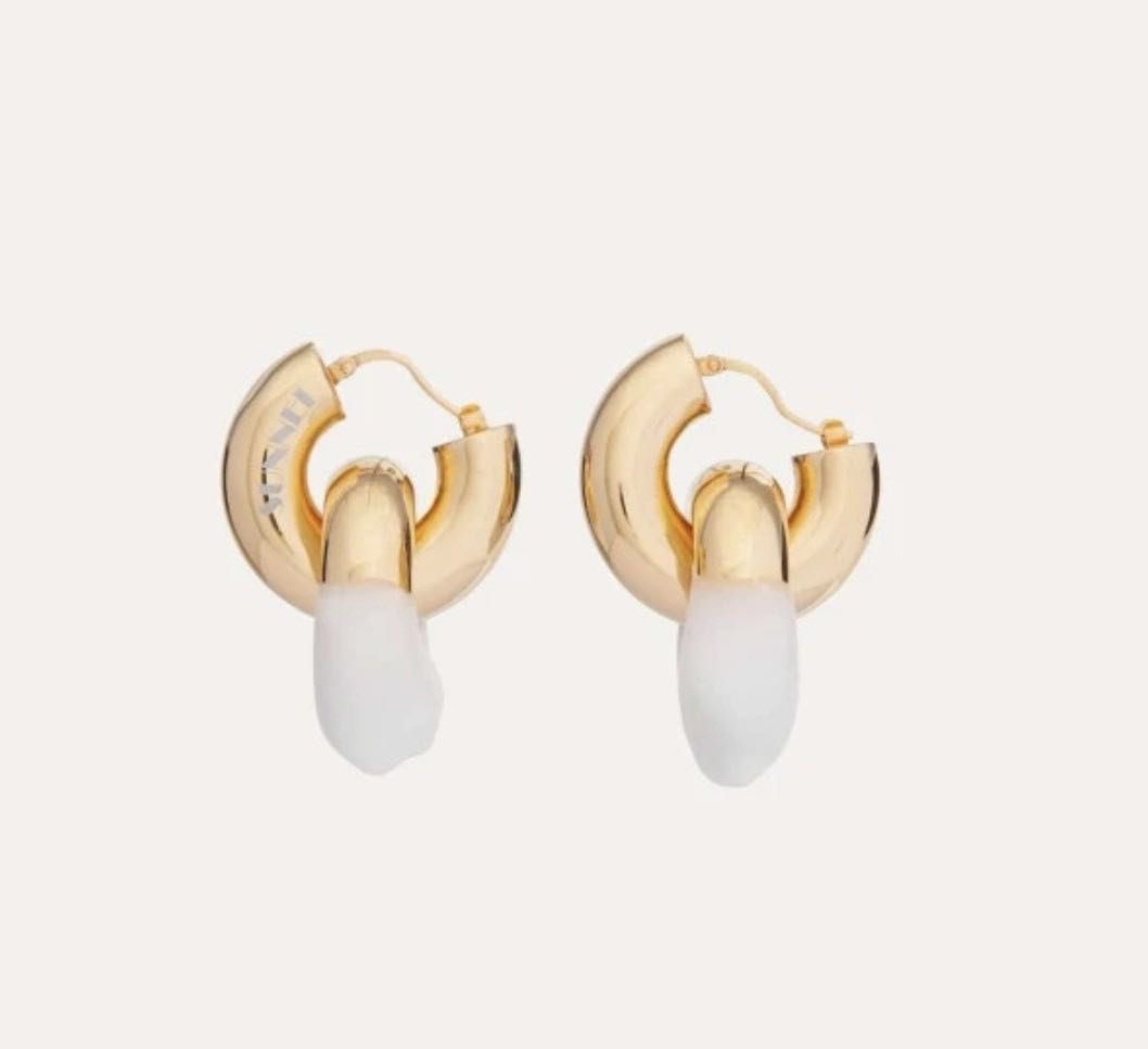 Double Rubberized Gold Earrings