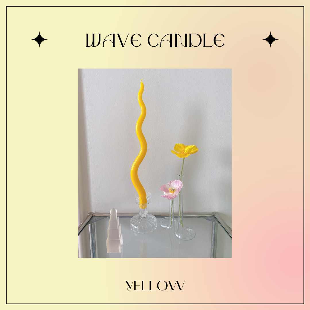 Wave Candle - Yellow