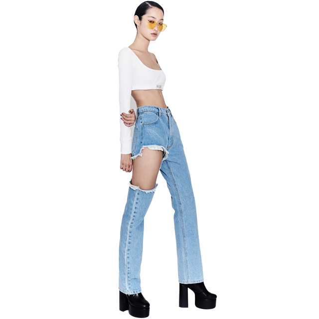 ZOE / high waist c.igarette leg