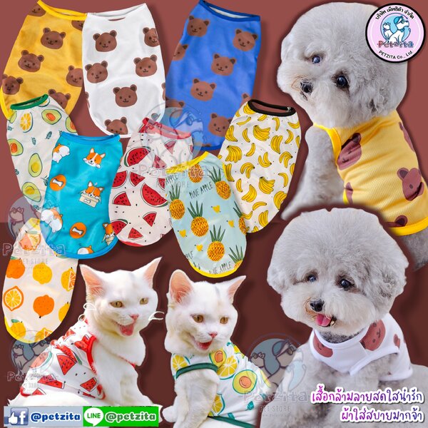 🇹🇭พร้อมส่ง🇹🇭 🍓🍉🍍🐻 เสื้อกล้ามเซ็ทลาย ผลไม้ & หมีบราวน์ น่ารักสุด และ ผ้าใส่สบายมากจ้า /// ...