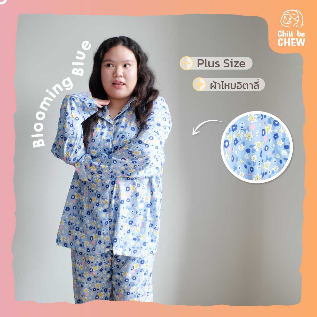 Blooming Blue ชุดนอนไซส์ใหญ่ พลัสไซส์ Chillbechew