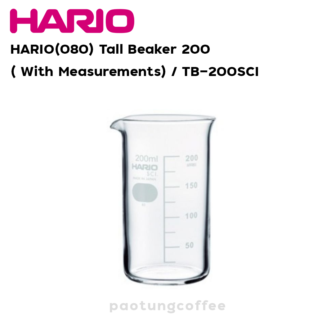 HARIO(080) Tall Beaker 200( With Measurements) / TB-200SCI