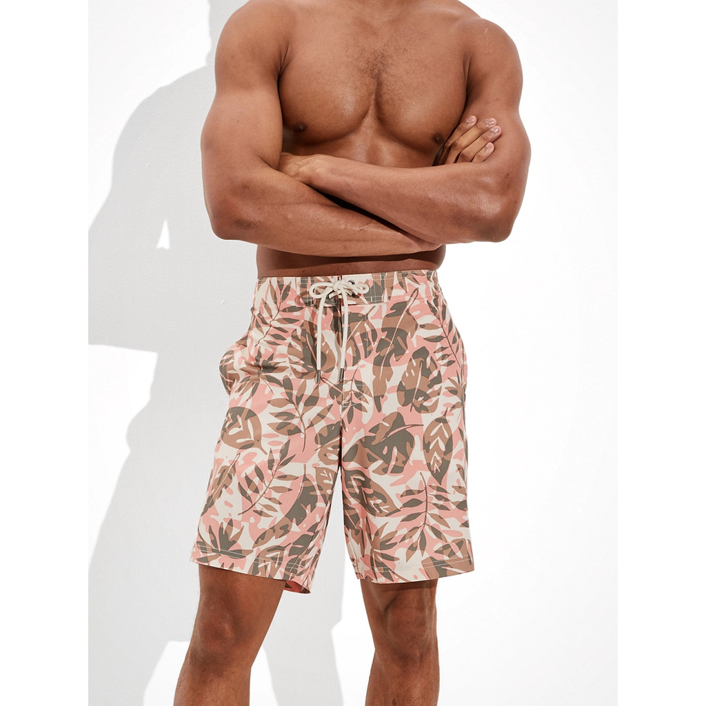 American Eagle กางเกงขาสั้นผู้ชาย 9 INCH WELT HW BOARDSHORT สี CORAL SUN - 013-7267-612
