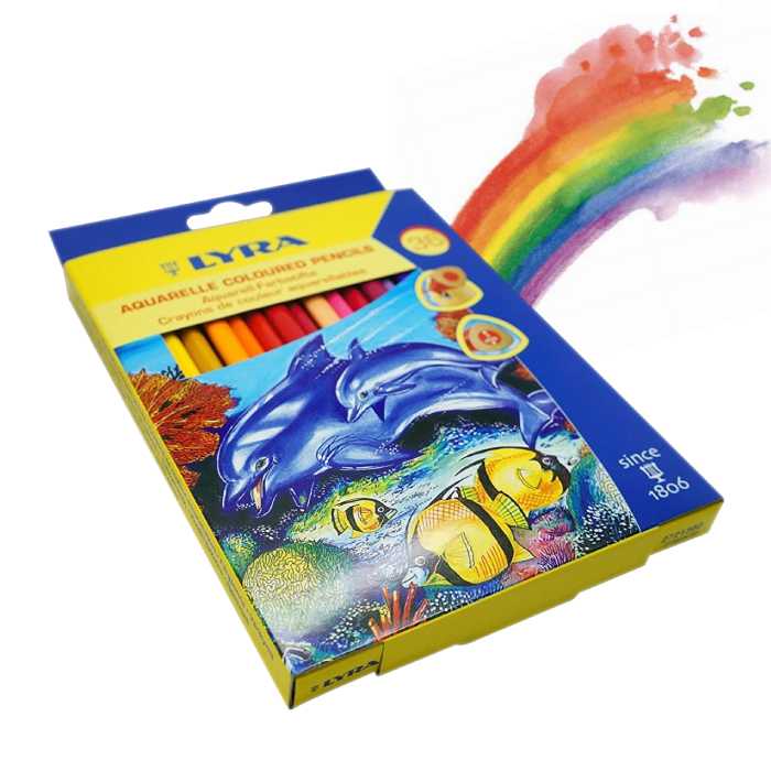LYRA Water Colored Pencils 36 Colors (ดินสอสีไม้ระบายน้ำแท่งสามเหลี่ยม 36 สี) 2721360