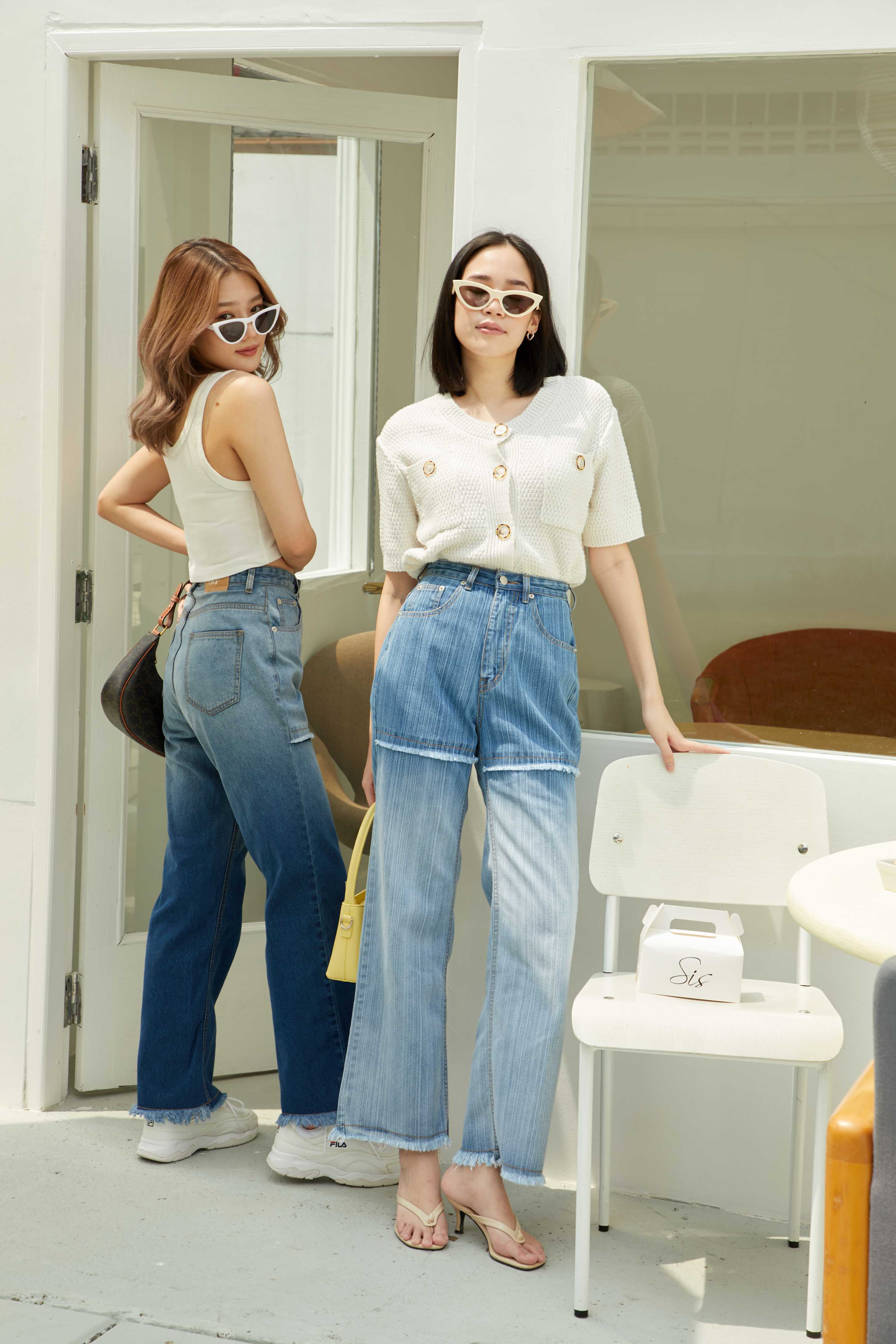 SiS 528 WEEKEND Jeans :  OMBRE High waist Flare Jeans