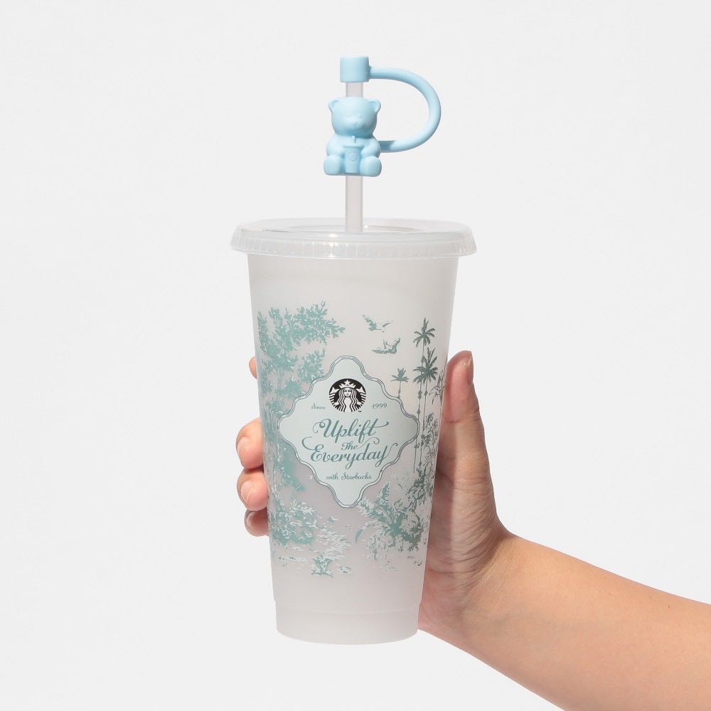 Starbucks Japan Mystery Color Changing Reusable Cold Cup 710ml + Mystery Reusable Cup Straw แบบสุ่ม