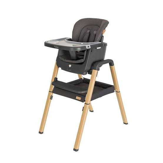 Nova Highchair เก้าอี้ทานข้าว Grey-Oak